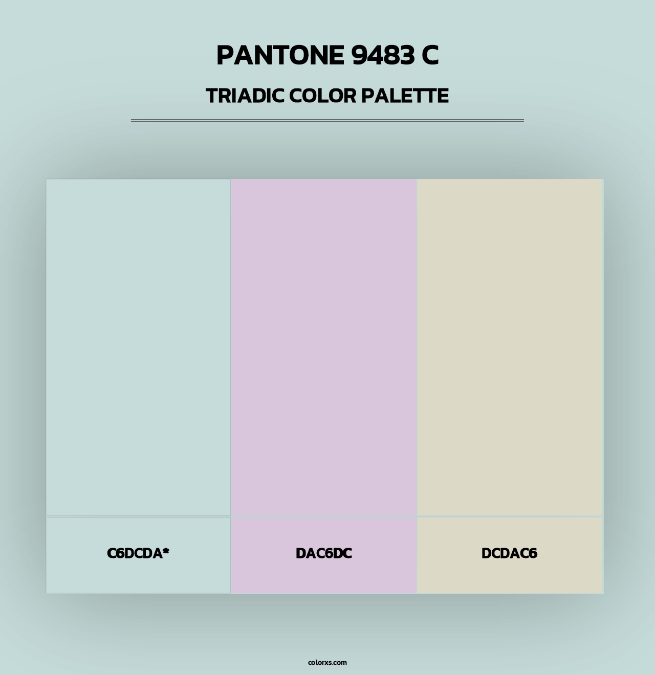 PANTONE 9483 C - Triadic Color Palette