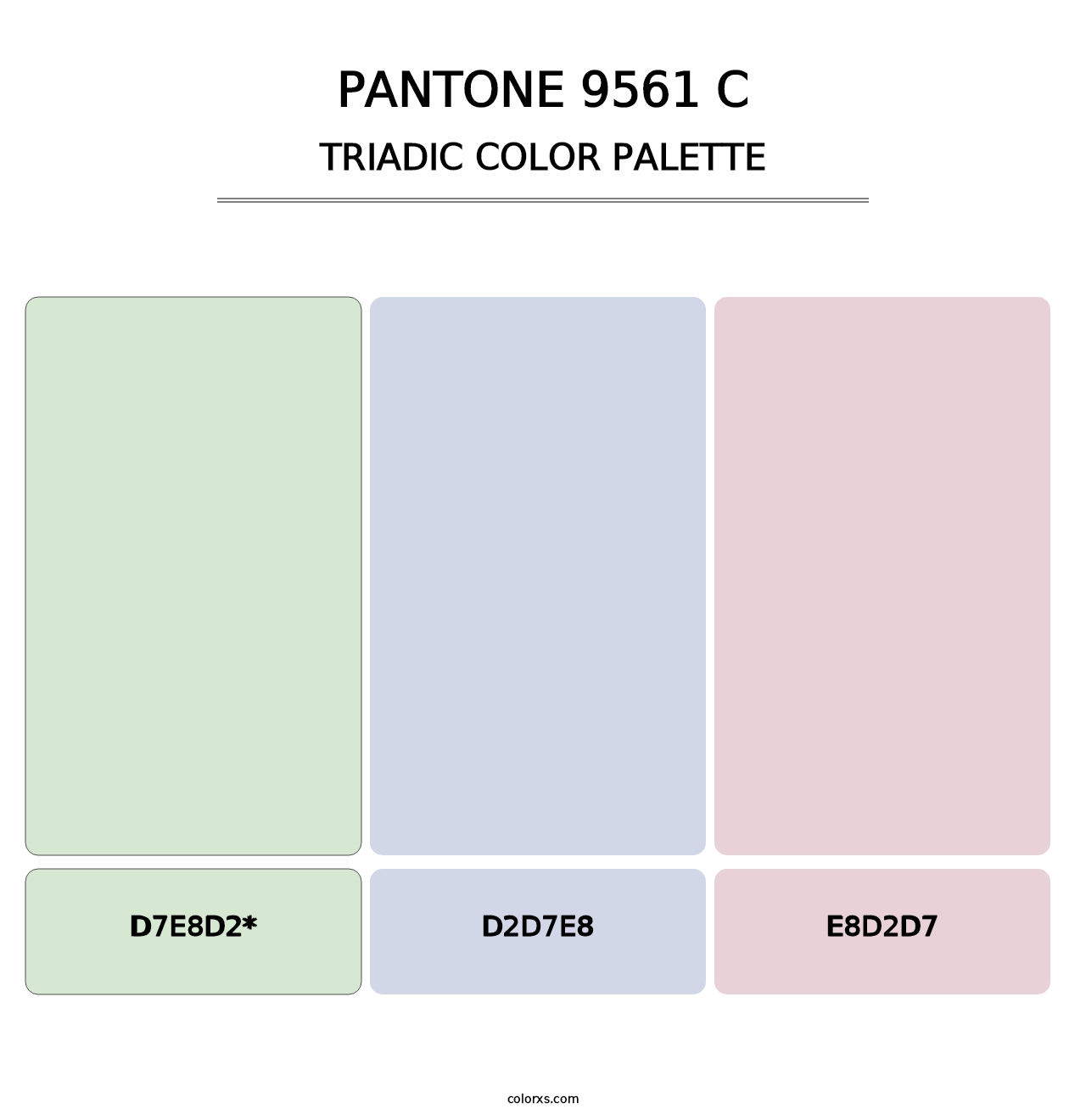 PANTONE 9561 C - Triadic Color Palette