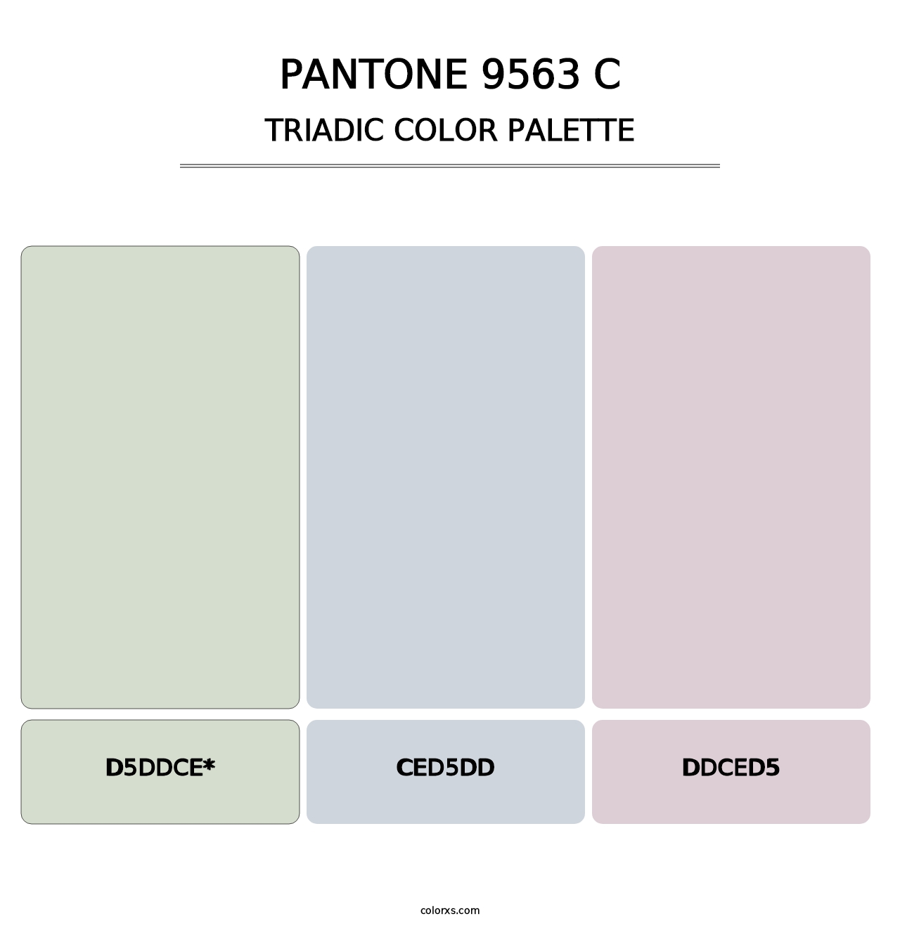 PANTONE 9563 C - Triadic Color Palette