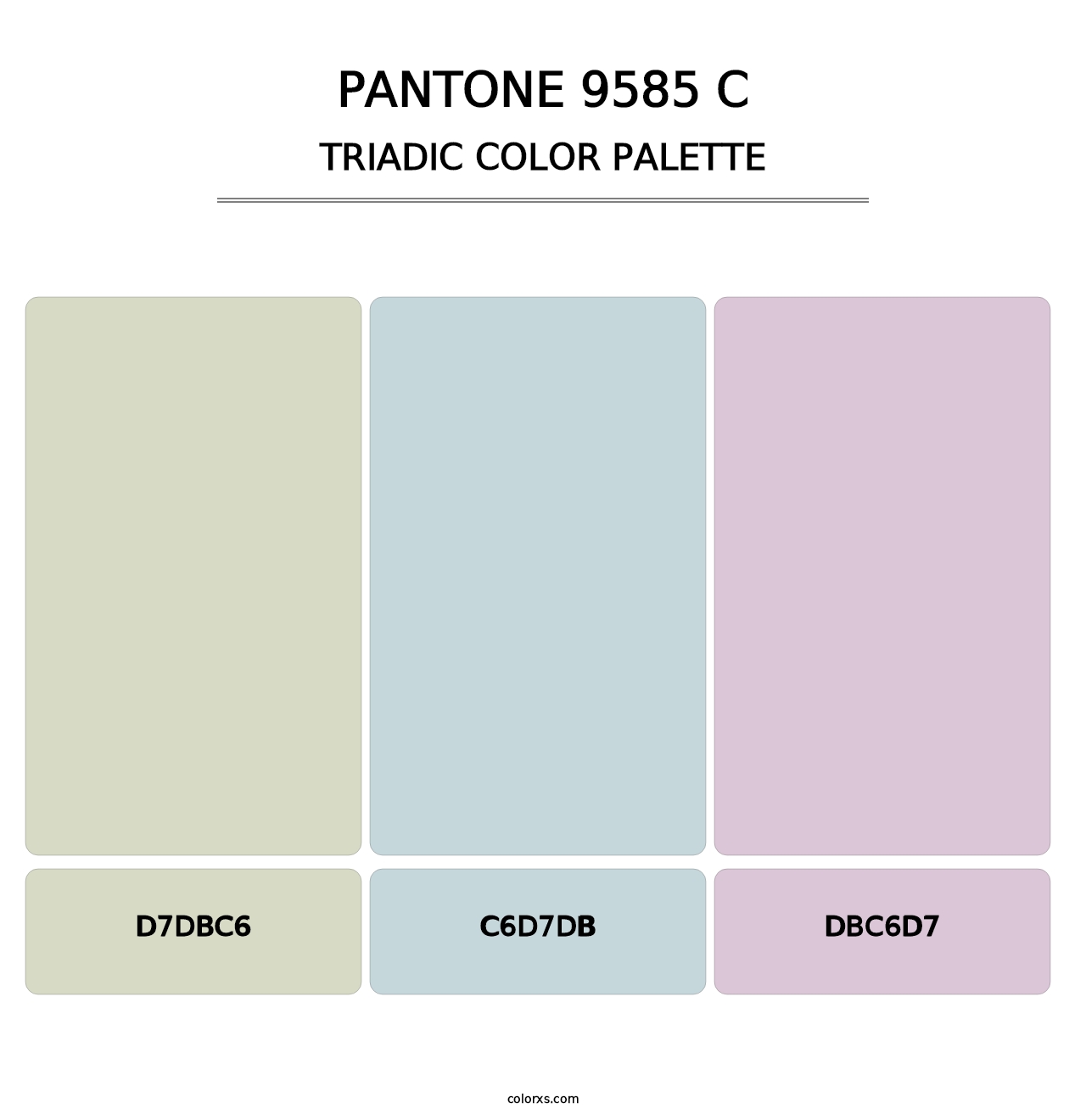 PANTONE 9585 C - Triadic Color Palette