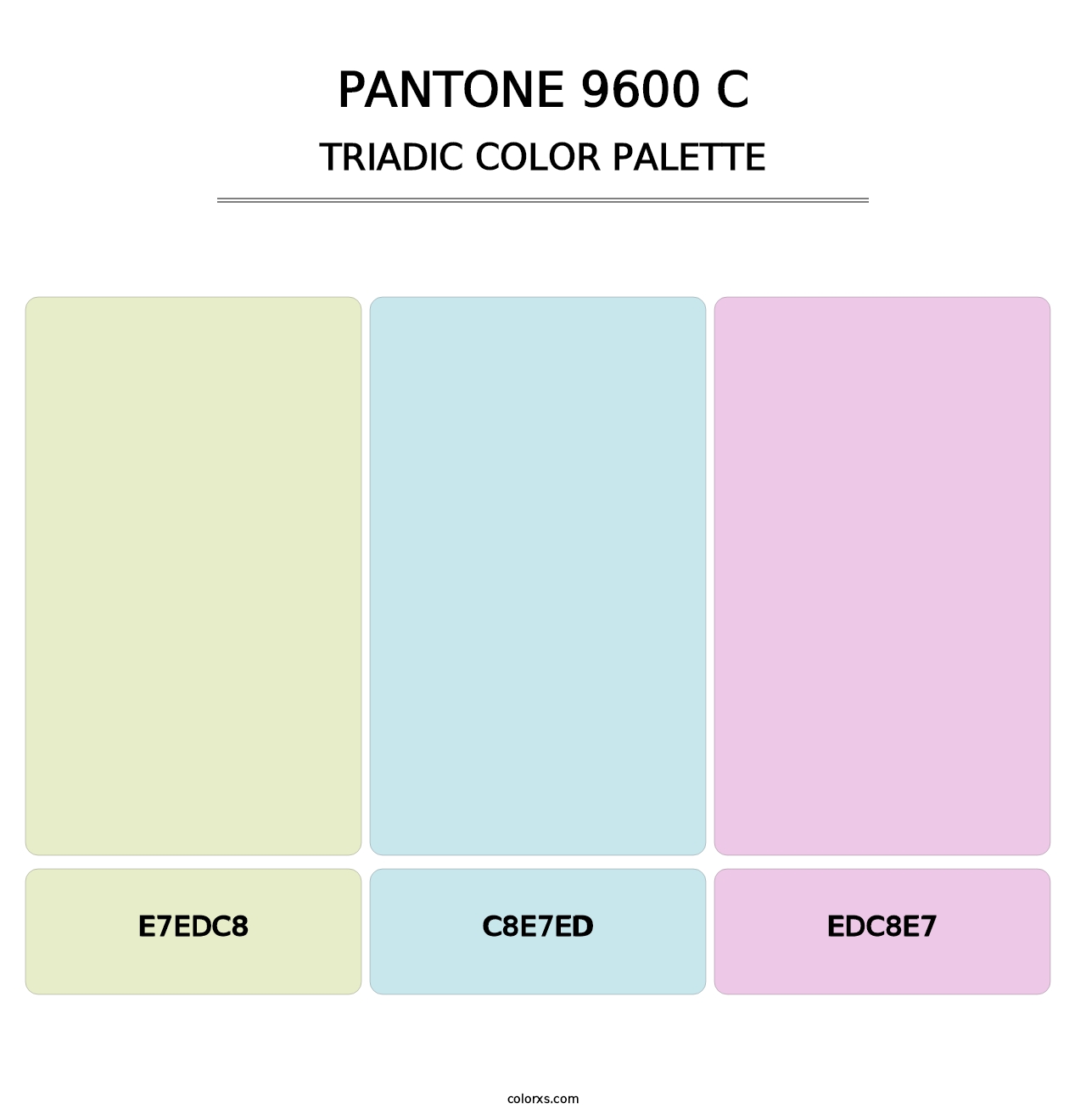 PANTONE 9600 C - Triadic Color Palette