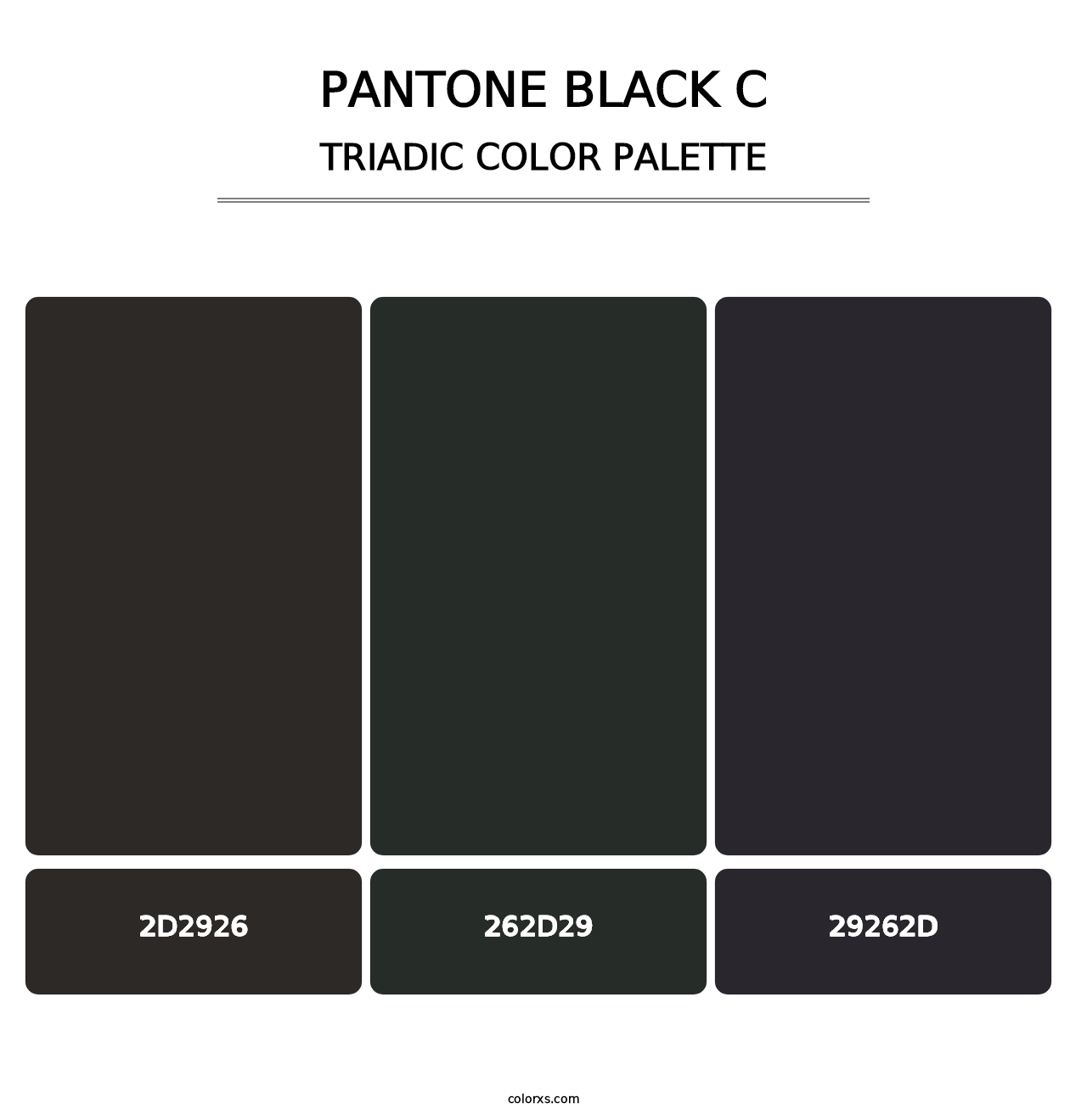 PANTONE Black C - Triadic Color Palette