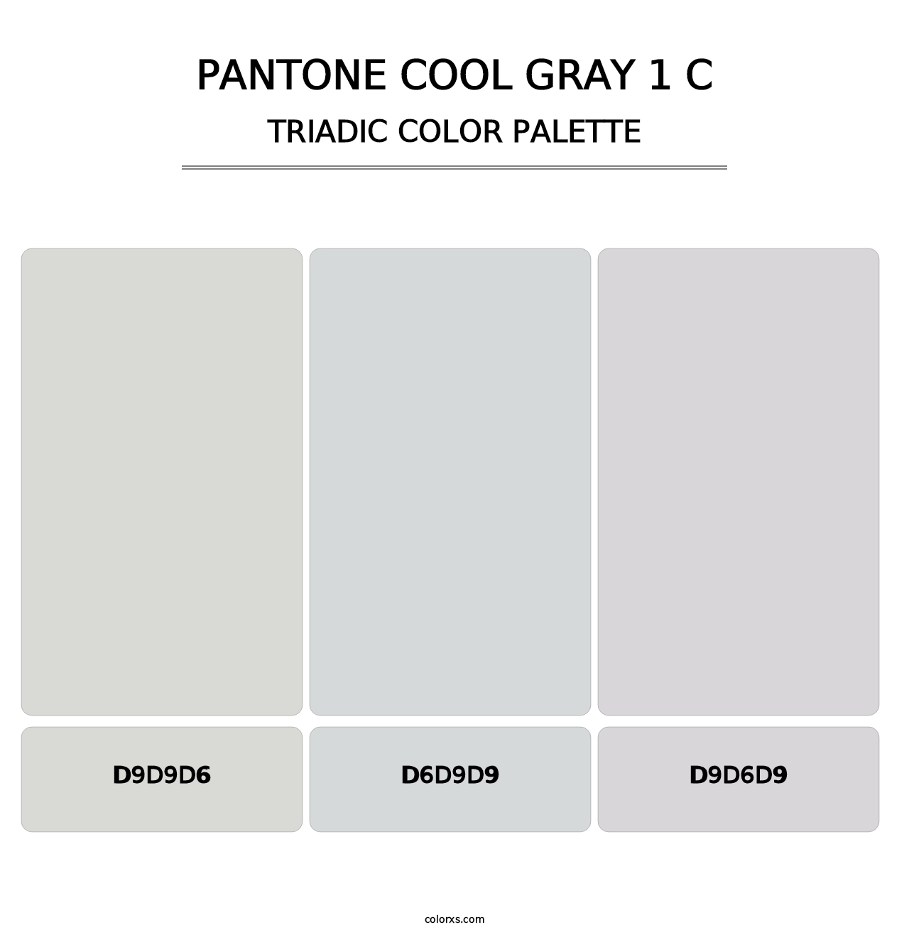 PANTONE Cool Gray 1 C - Triadic Color Palette