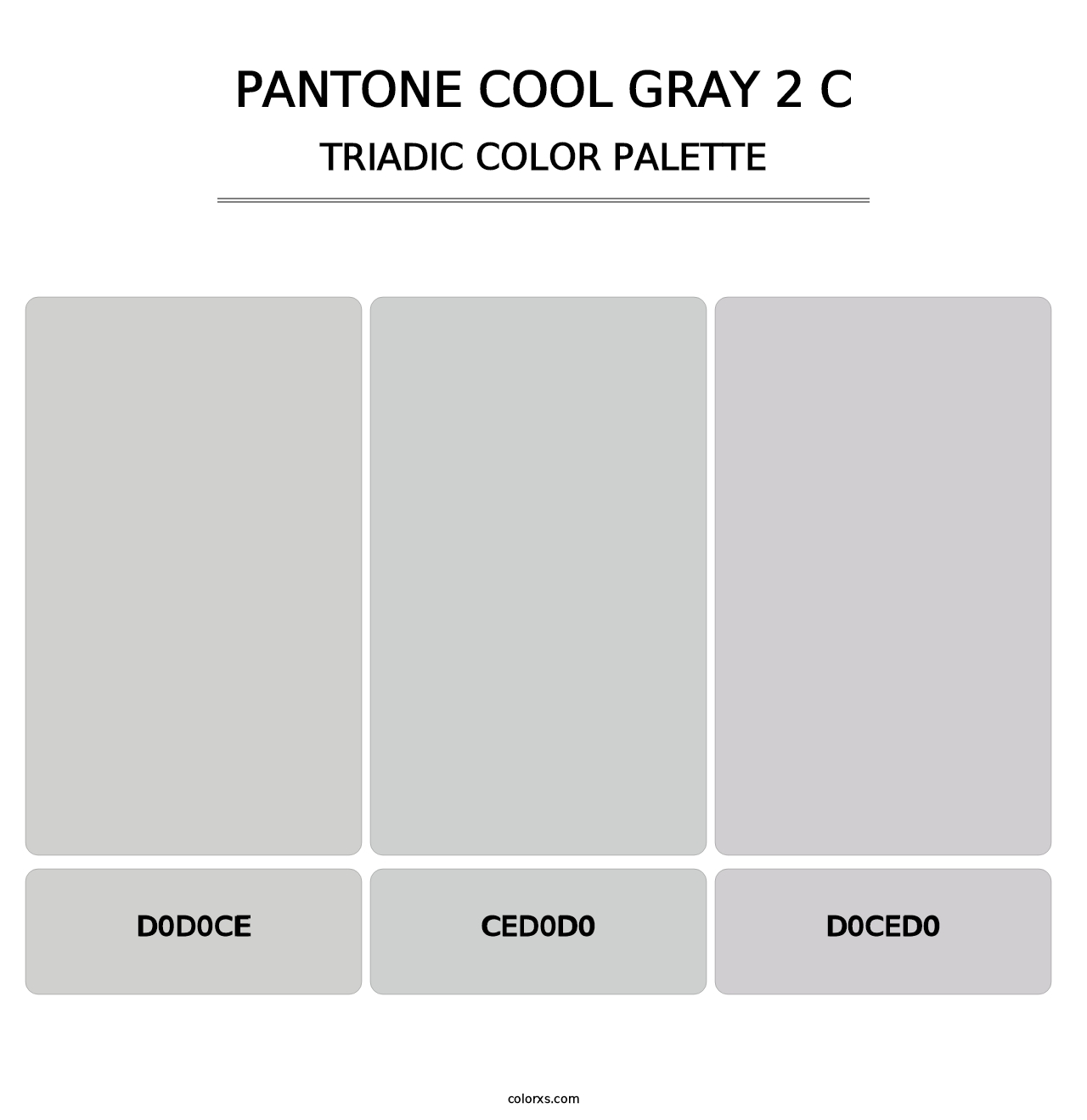 PANTONE Cool Gray 2 C - Triadic Color Palette
