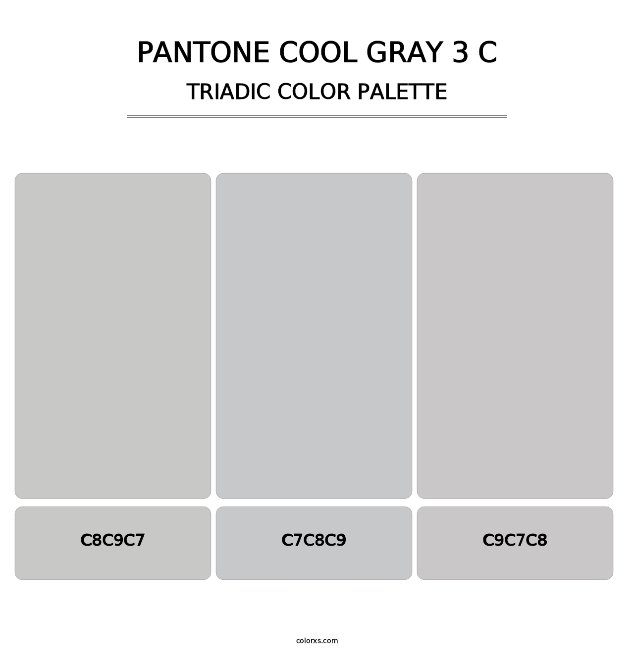 PANTONE Cool Gray 3 C - Triadic Color Palette