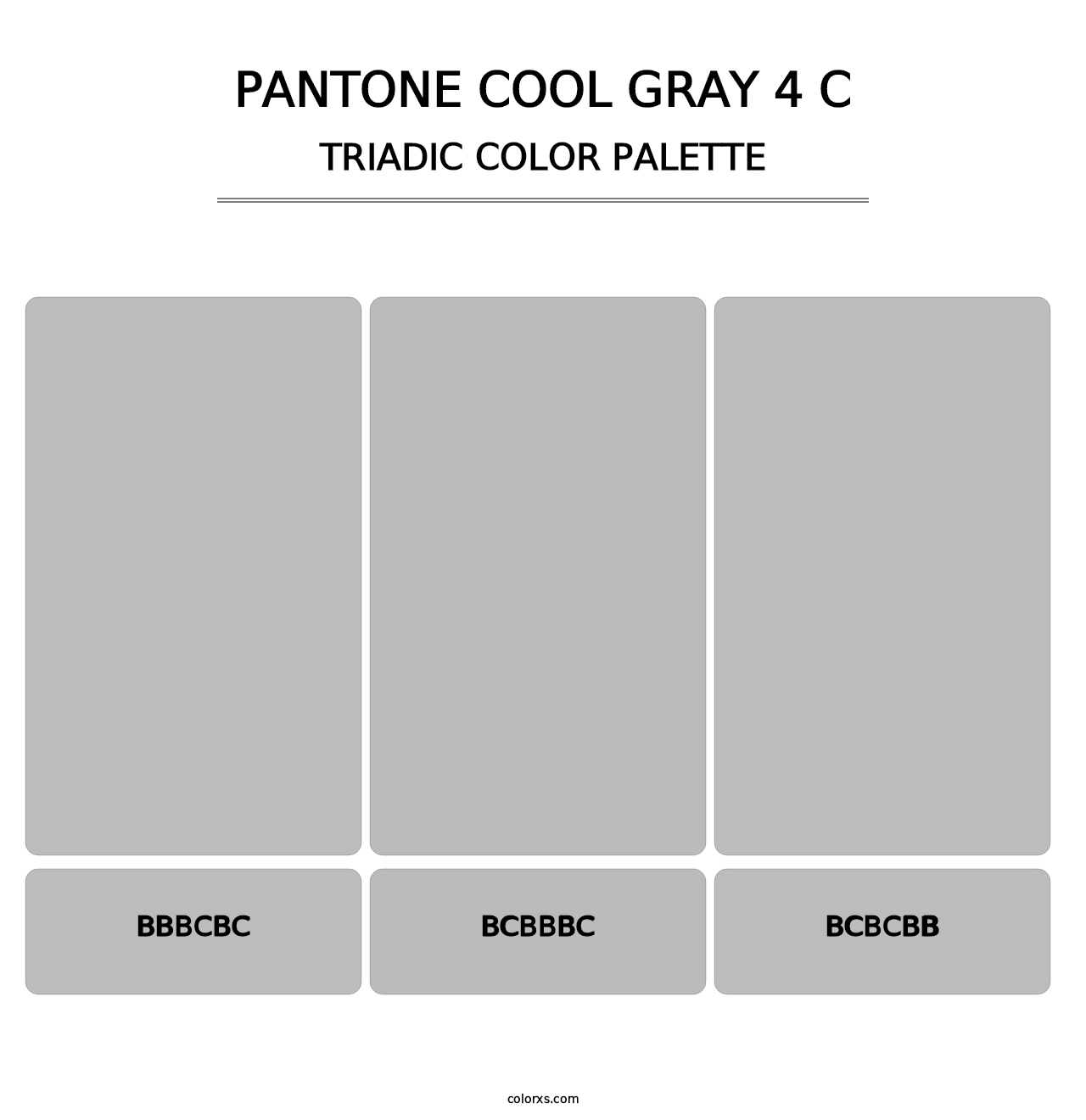 PANTONE Cool Gray 4 C - Triadic Color Palette