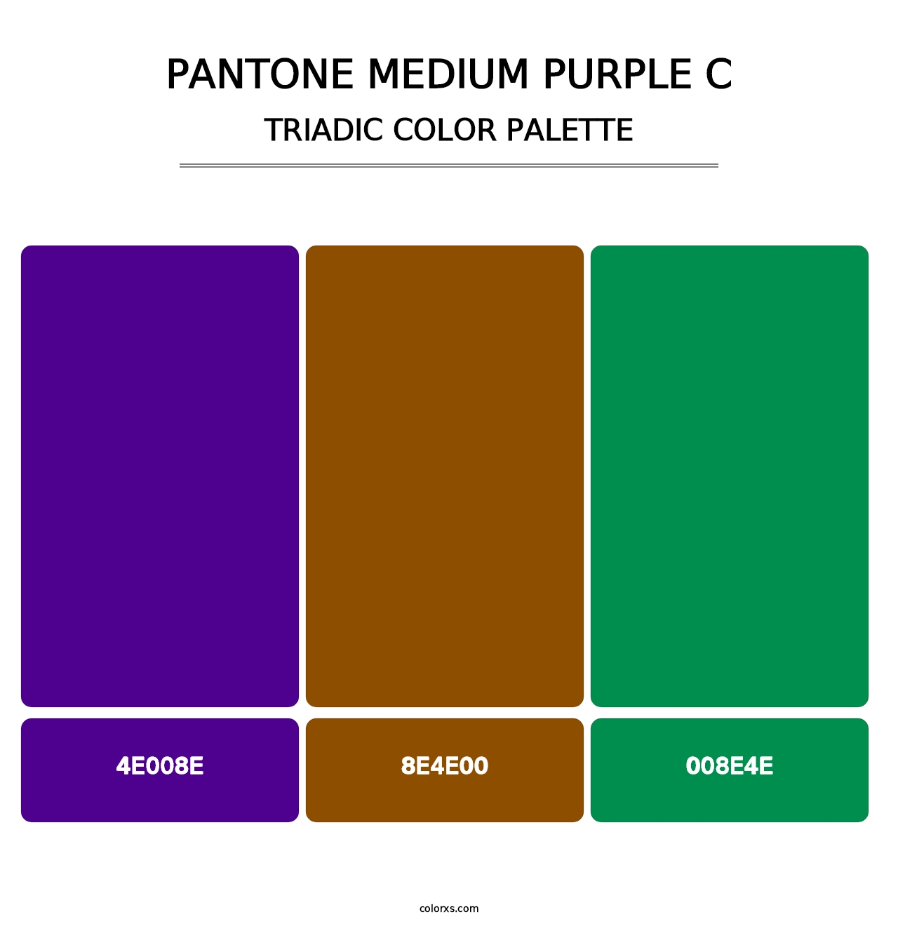 PANTONE Medium Purple C - Triadic Color Palette