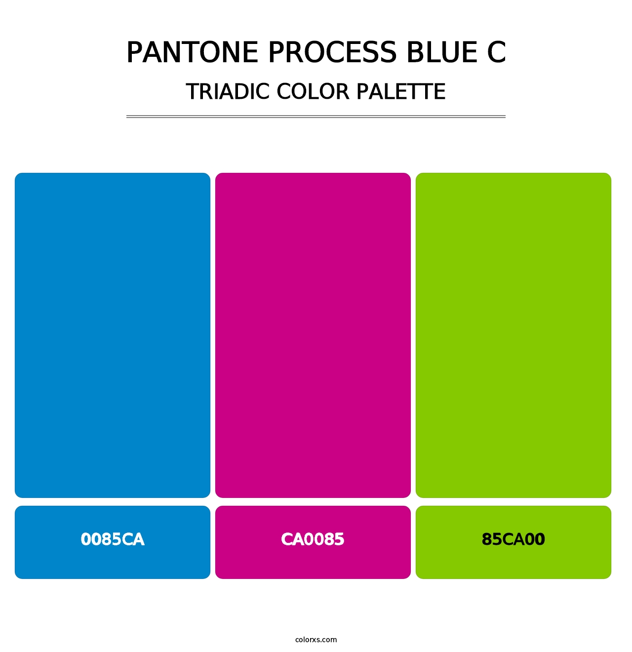PANTONE Process Blue C - Triadic Color Palette