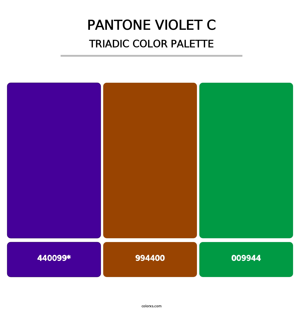 PANTONE Violet C - Triadic Color Palette