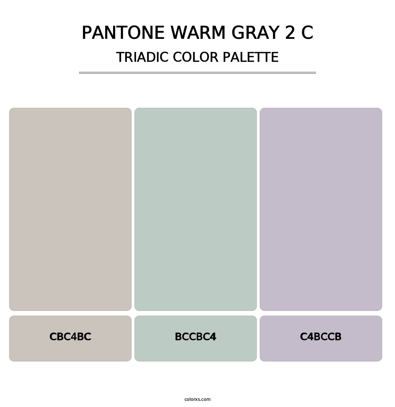 PANTONE Warm Gray 2 C - Triadic Color Palette