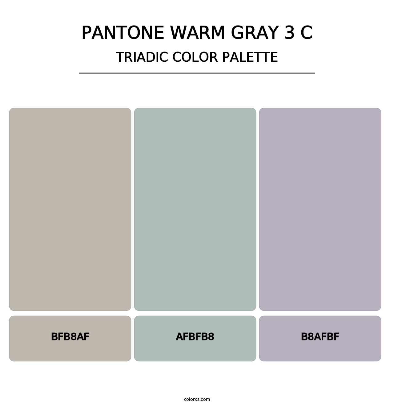 PANTONE Warm Gray 3 C - Triadic Color Palette