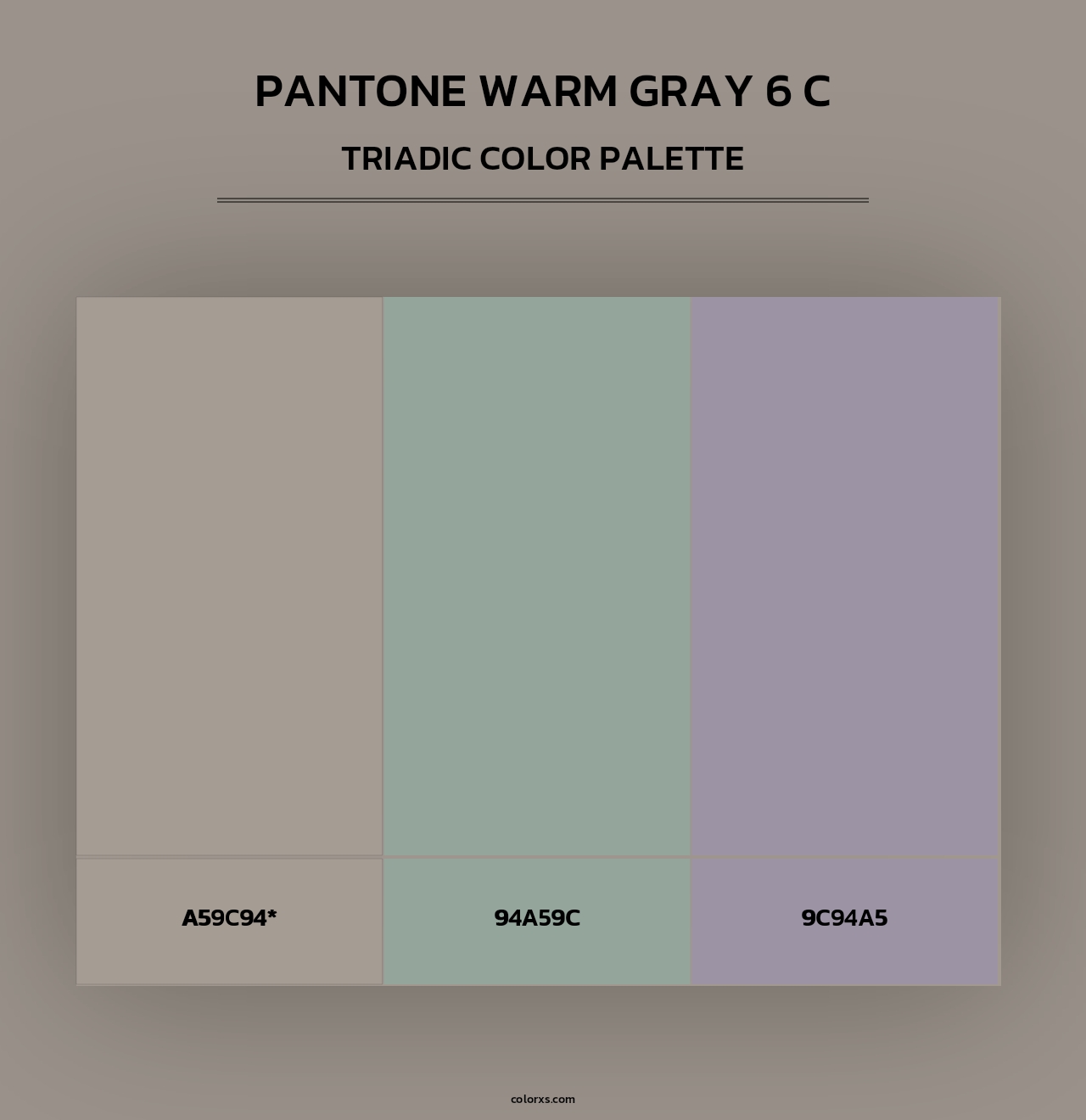 PANTONE Warm Gray 6 C - Triadic Color Palette