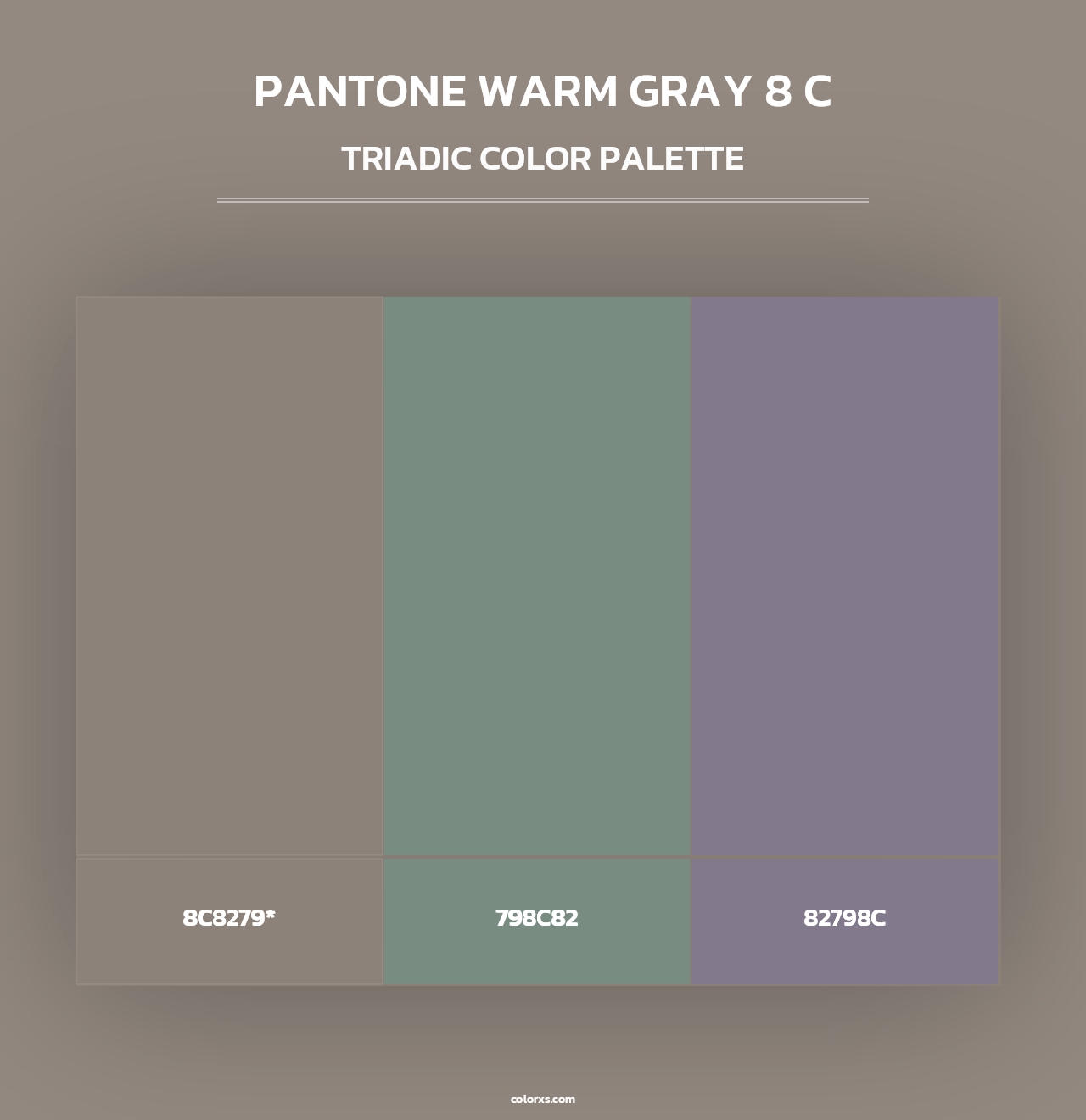 PANTONE Warm Gray 8 C - Triadic Color Palette