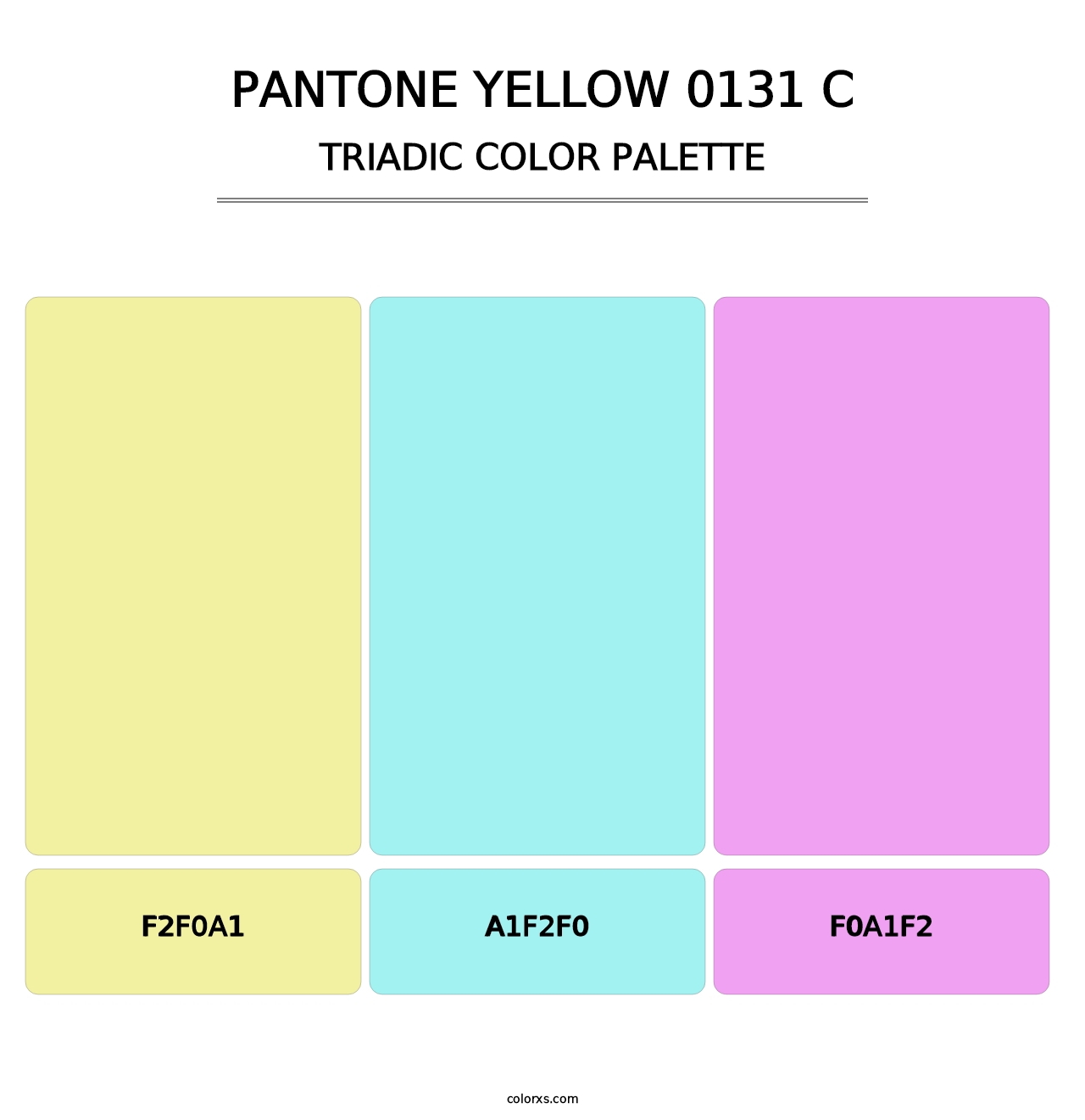 PANTONE Yellow 0131 C - Triadic Color Palette
