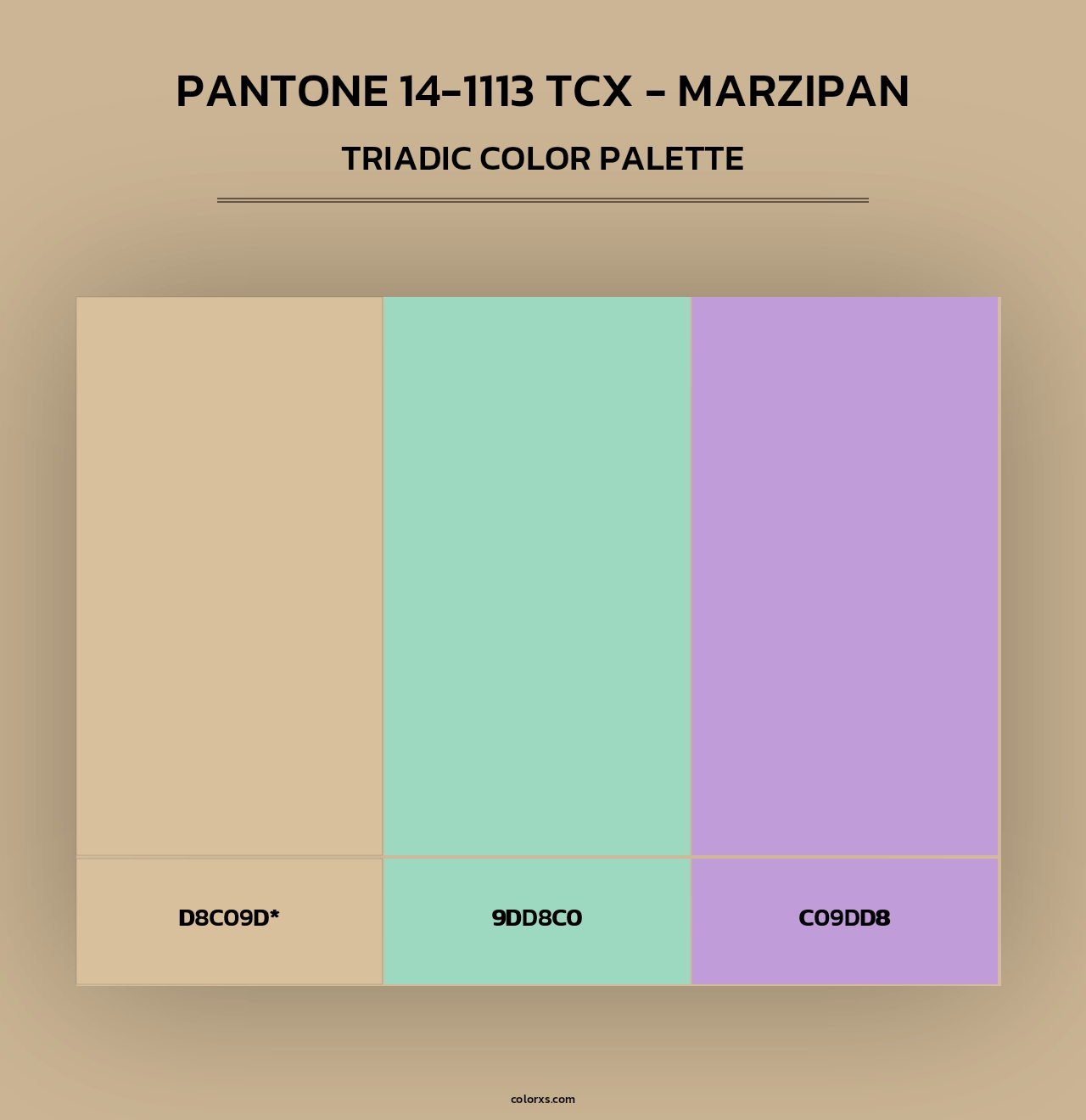 PANTONE 14-1113 TCX - Marzipan - Triadic Color Palette