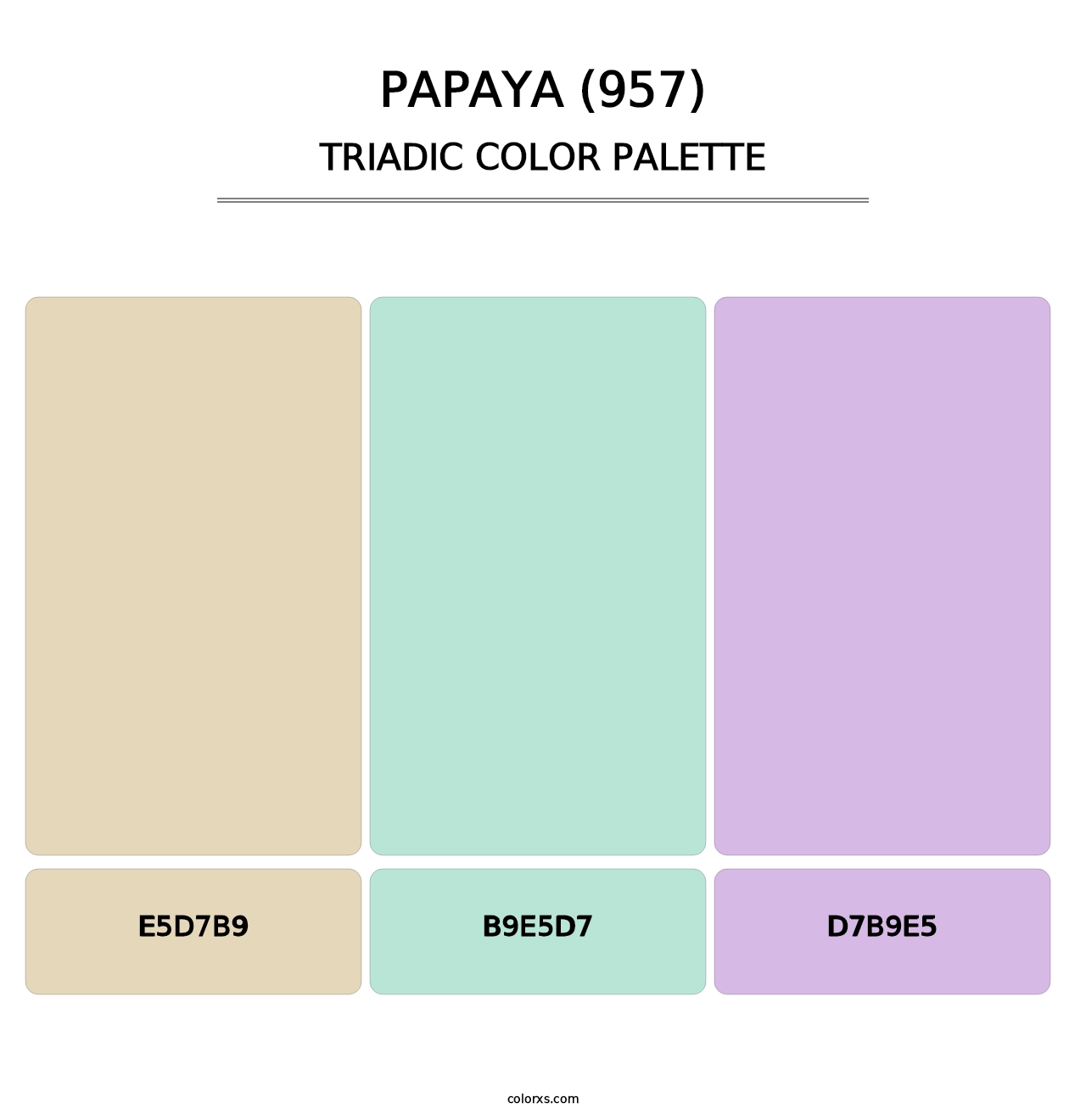 Papaya (957) - Triadic Color Palette