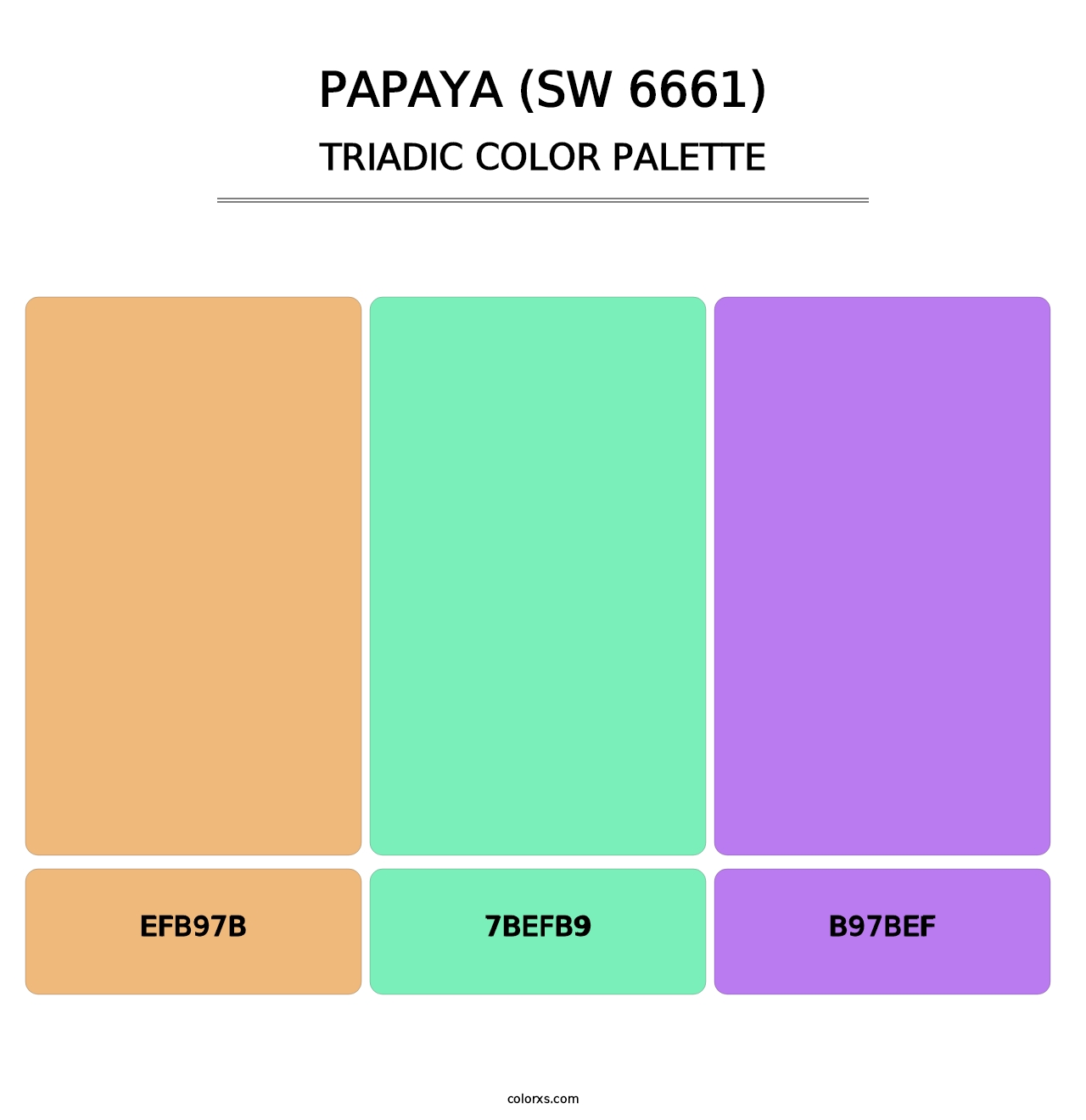 Papaya (SW 6661) - Triadic Color Palette