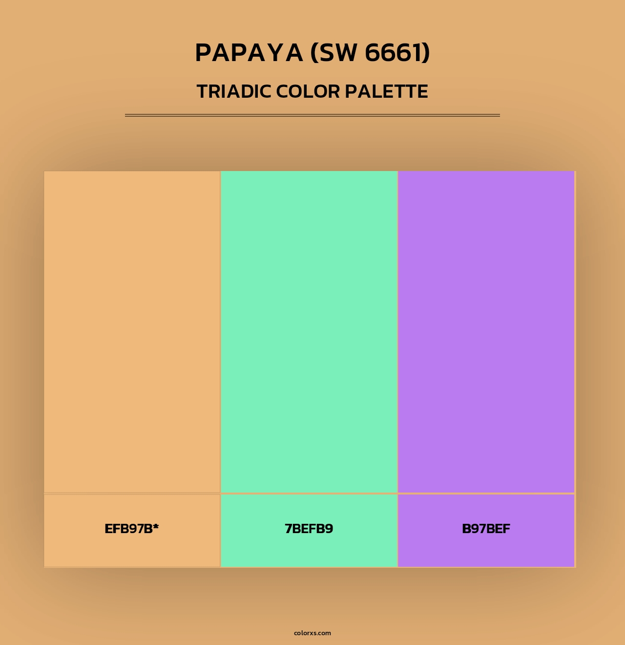 Papaya (SW 6661) - Triadic Color Palette