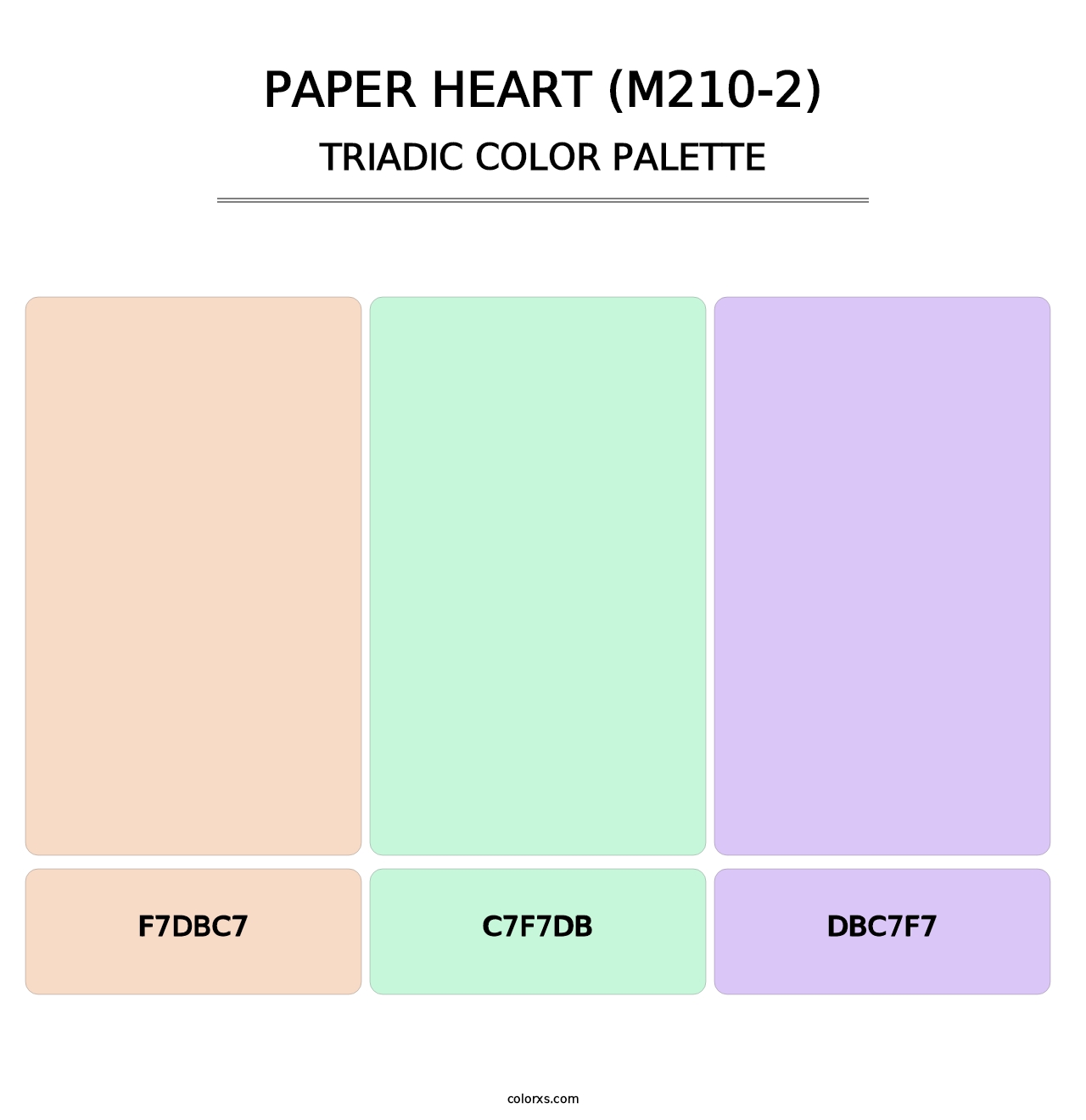 Paper Heart (M210-2) - Triadic Color Palette