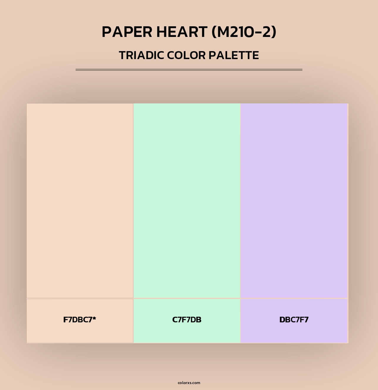 Paper Heart (M210-2) - Triadic Color Palette