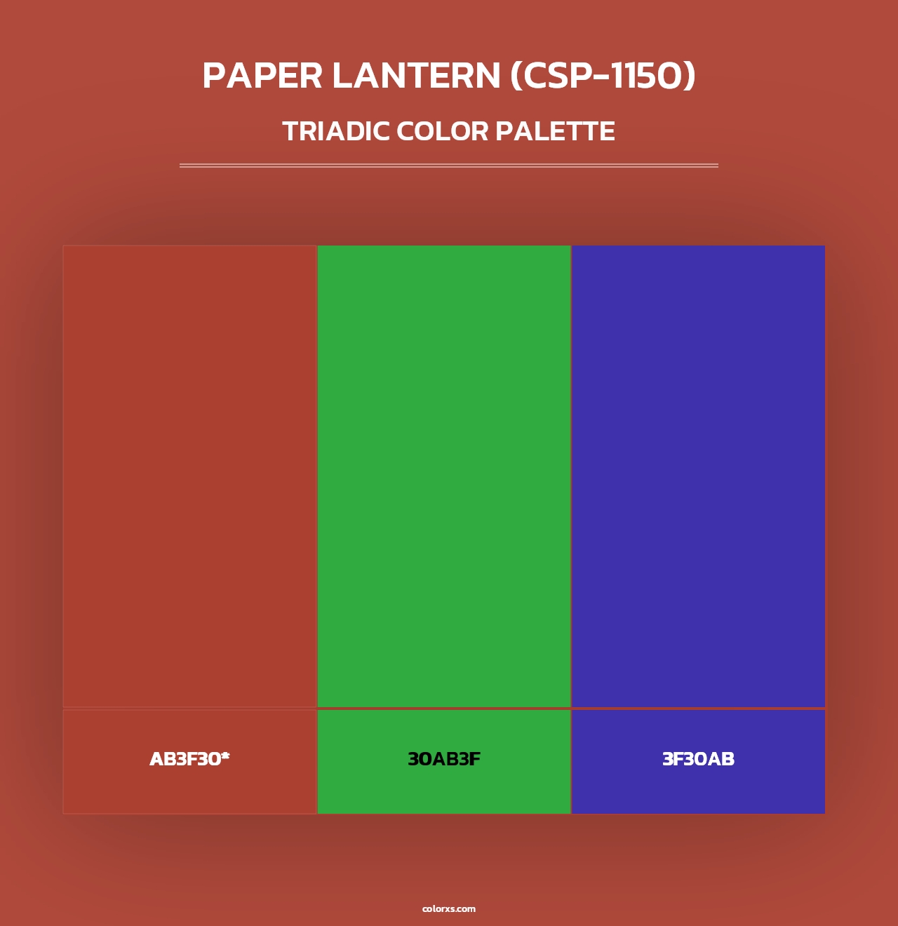 Paper Lantern (CSP-1150) - Triadic Color Palette