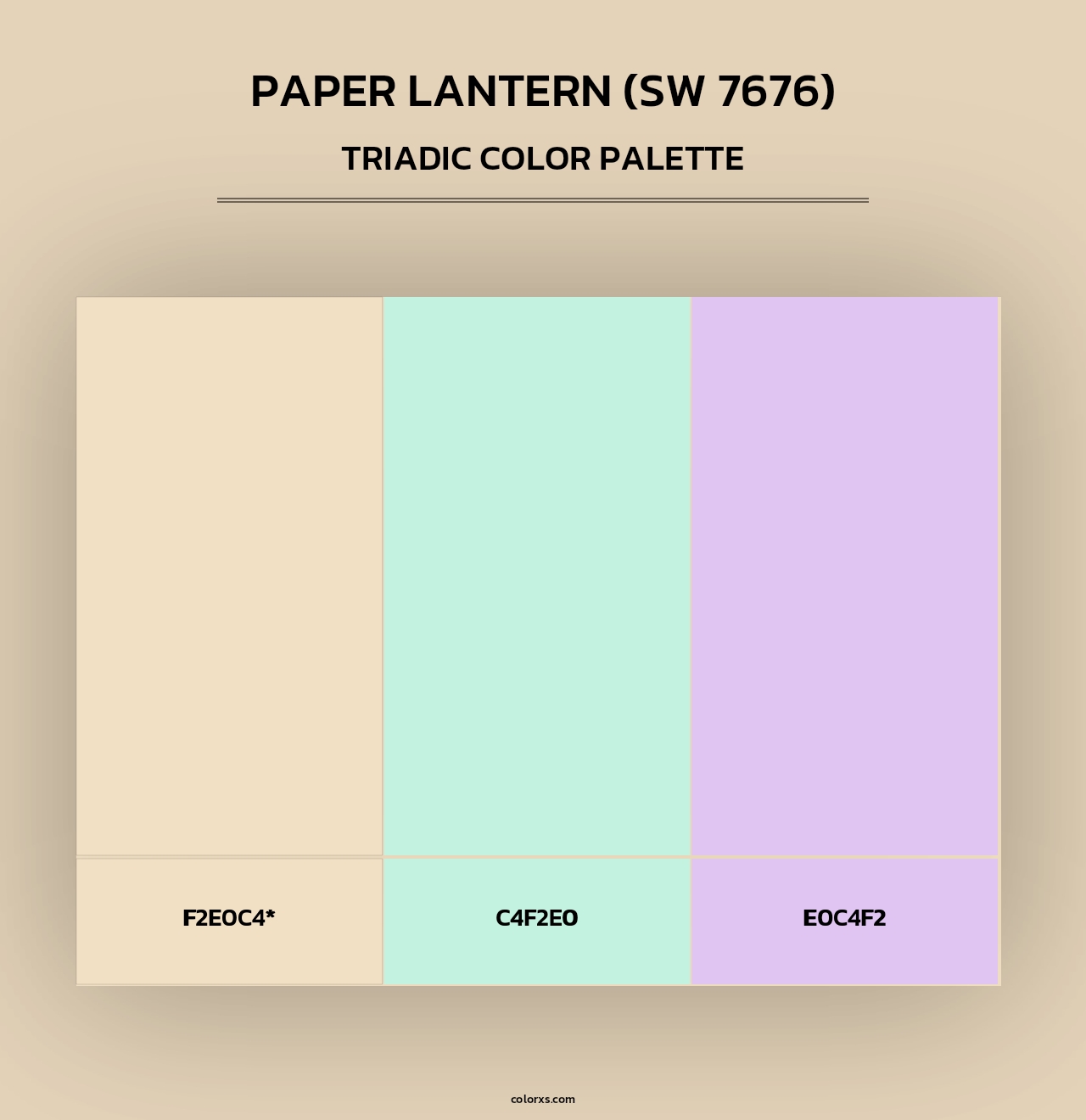 Paper Lantern (SW 7676) - Triadic Color Palette