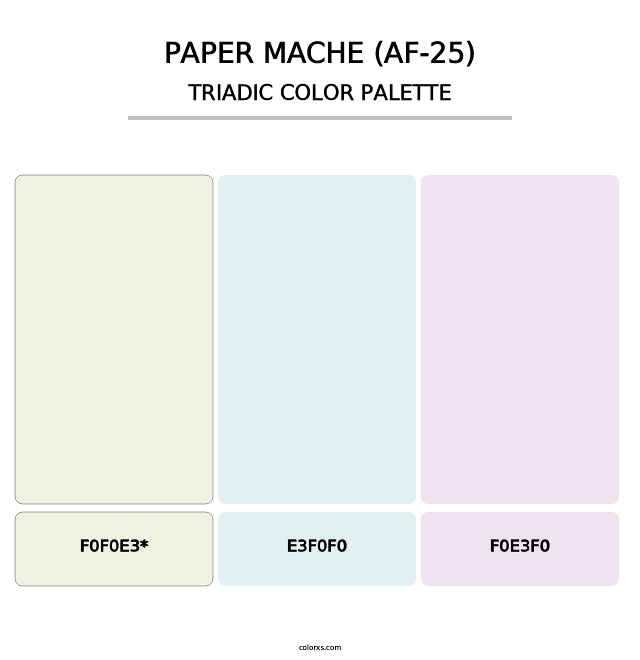 Paper Mache (AF-25) - Triadic Color Palette