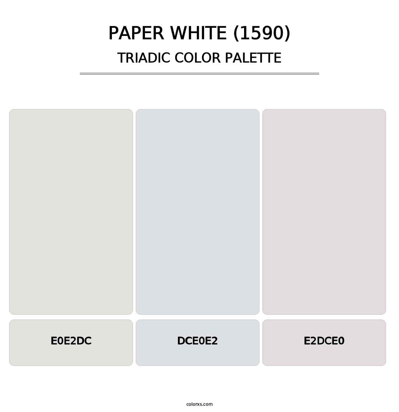 Paper White (1590) - Triadic Color Palette
