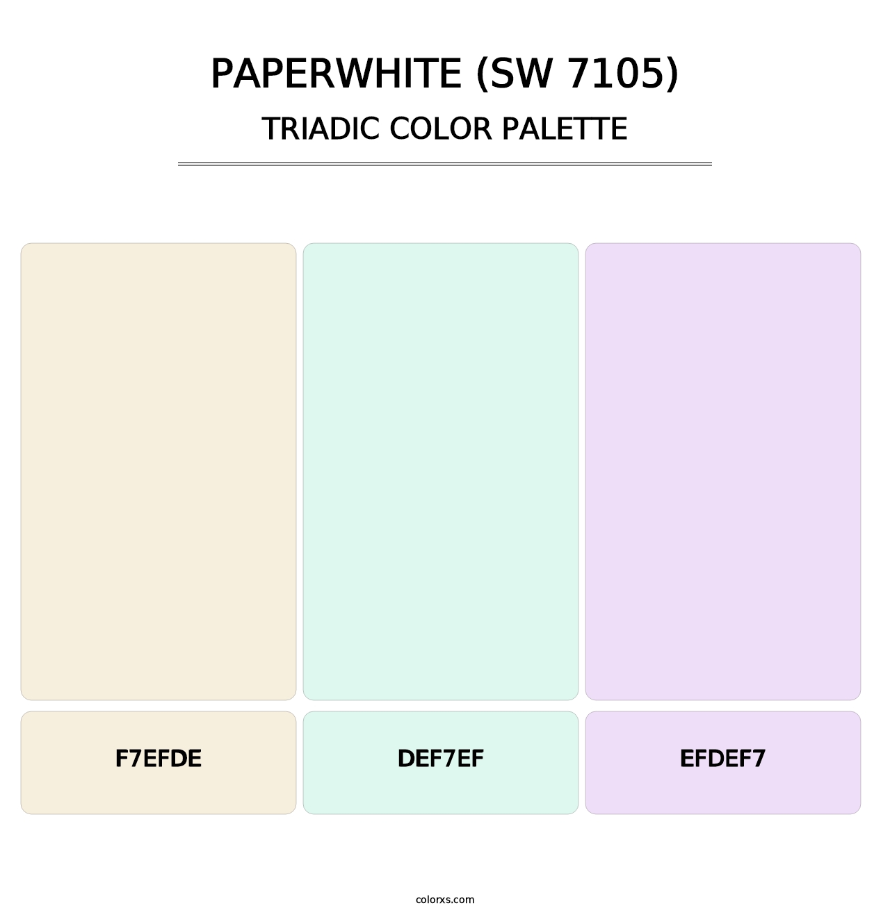 Paperwhite (SW 7105) - Triadic Color Palette