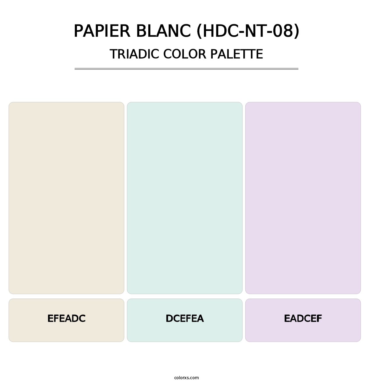 Papier Blanc (HDC-NT-08) - Triadic Color Palette