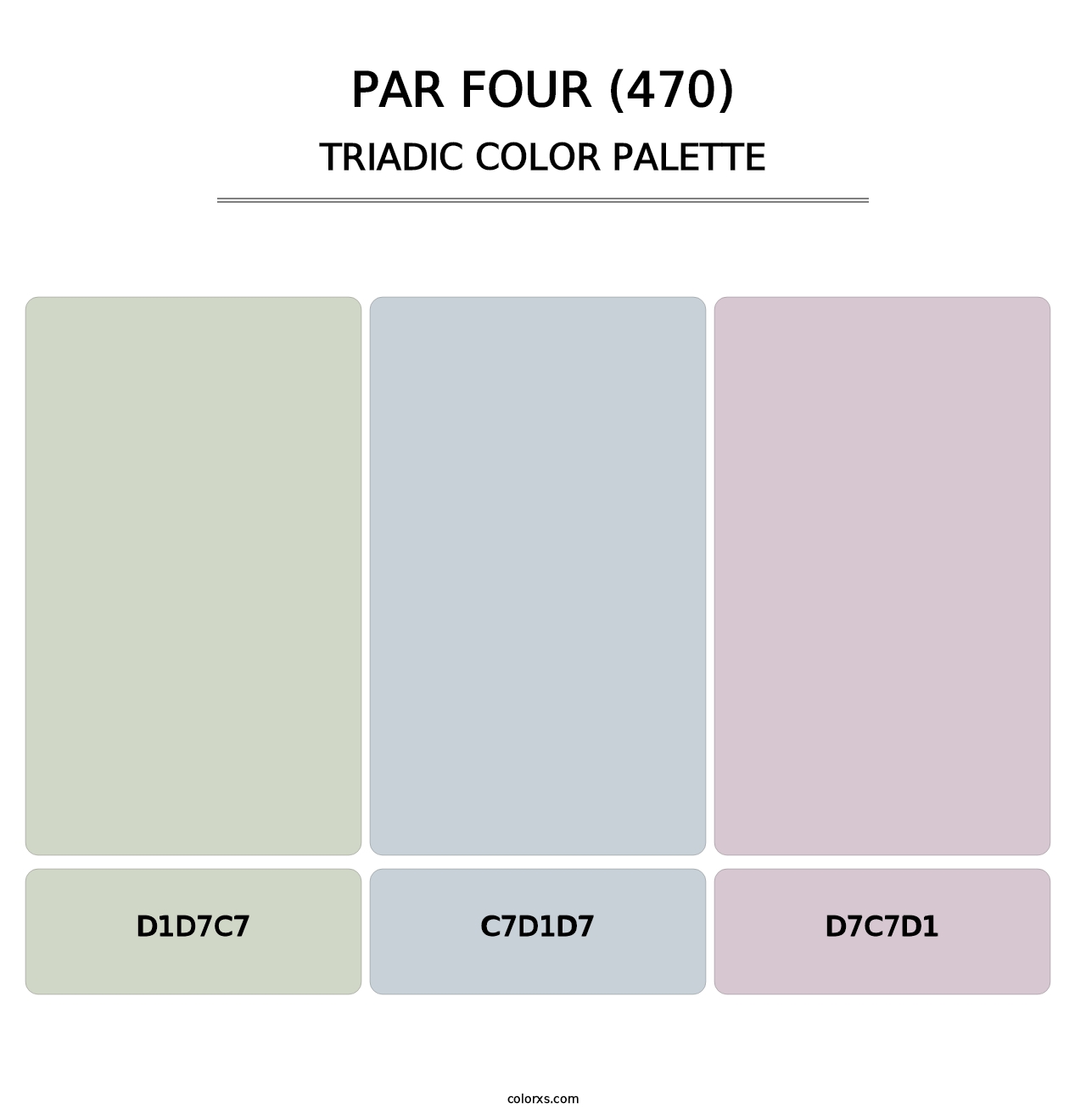 Par Four (470) - Triadic Color Palette