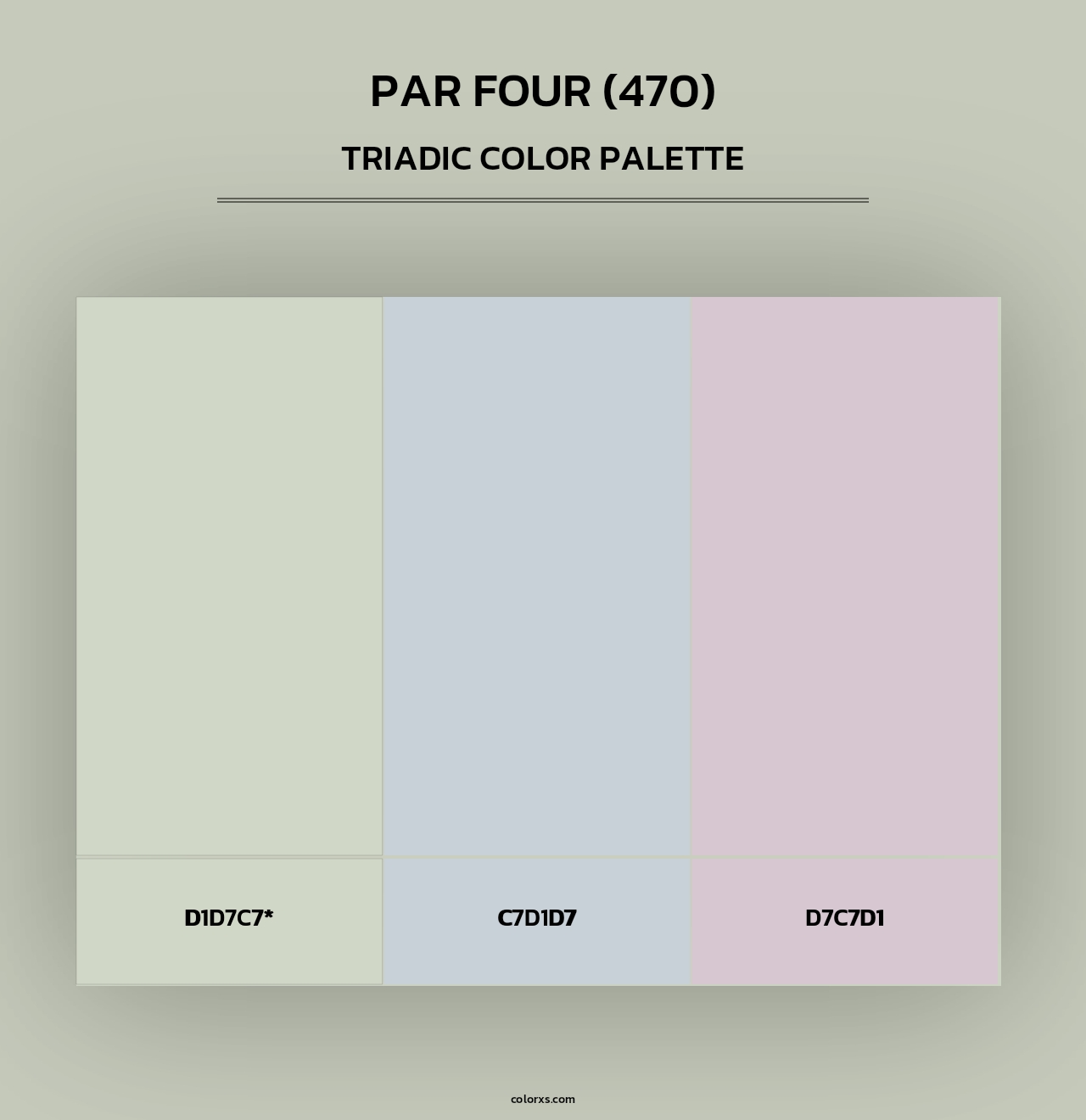 Par Four (470) - Triadic Color Palette