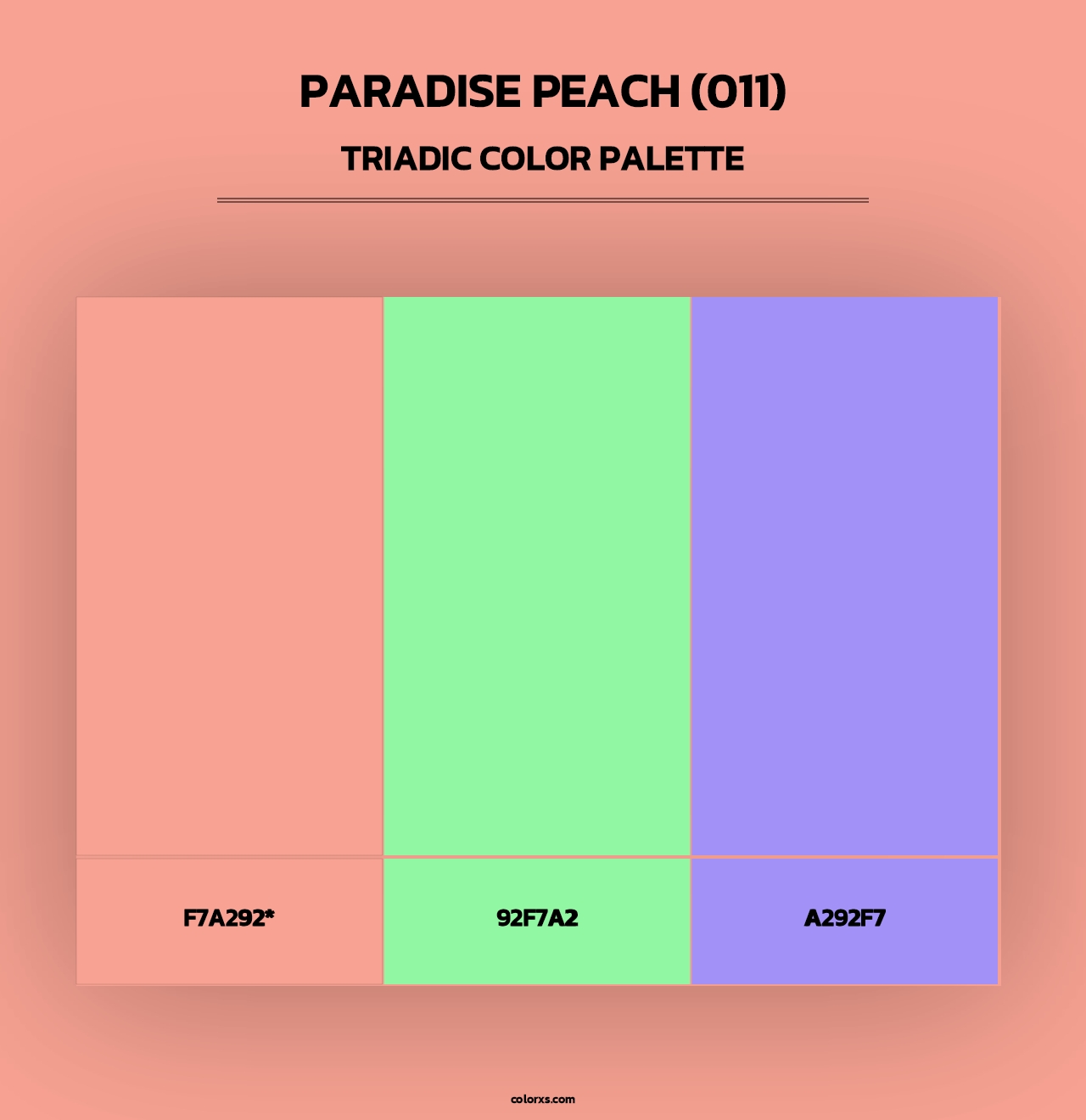 Paradise Peach (011) - Triadic Color Palette