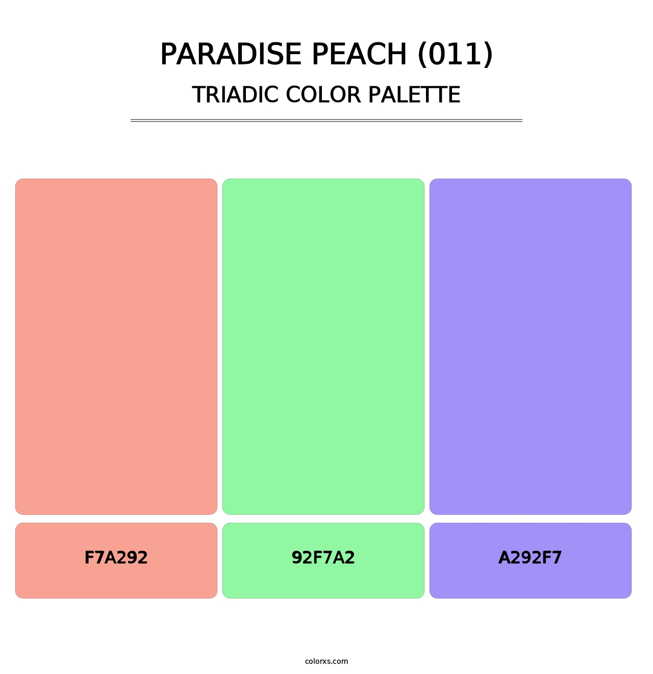 Paradise Peach (011) - Triadic Color Palette