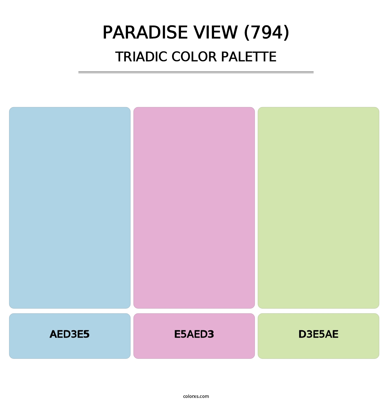 Paradise View (794) - Triadic Color Palette