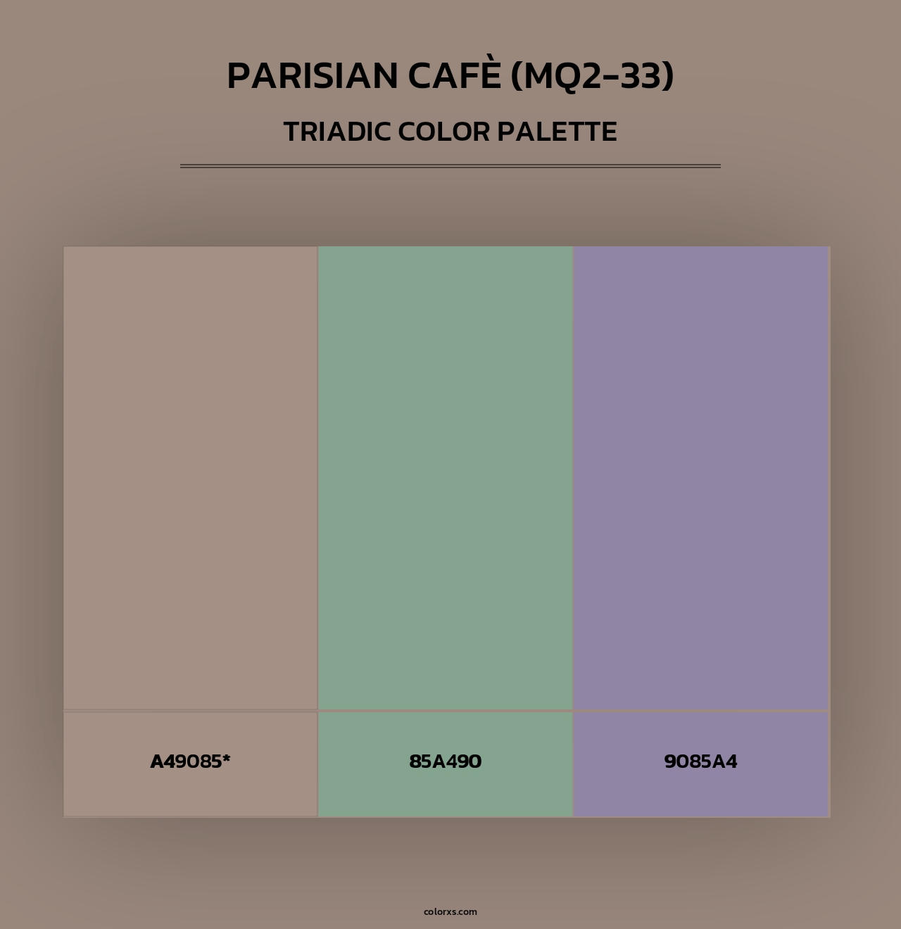 Parisian Cafè (MQ2-33) - Triadic Color Palette