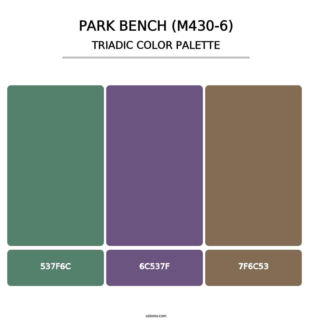 Park Bench (M430-6) - Triadic Color Palette