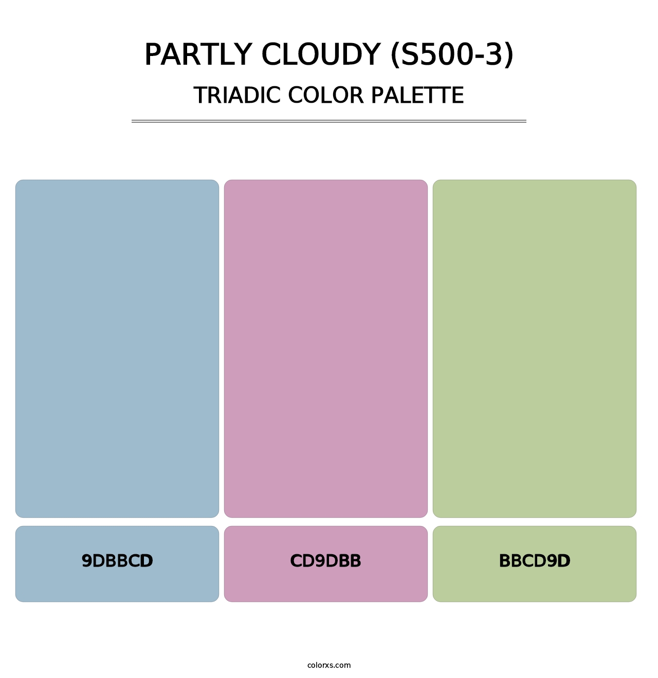 Partly Cloudy (S500-3) - Triadic Color Palette