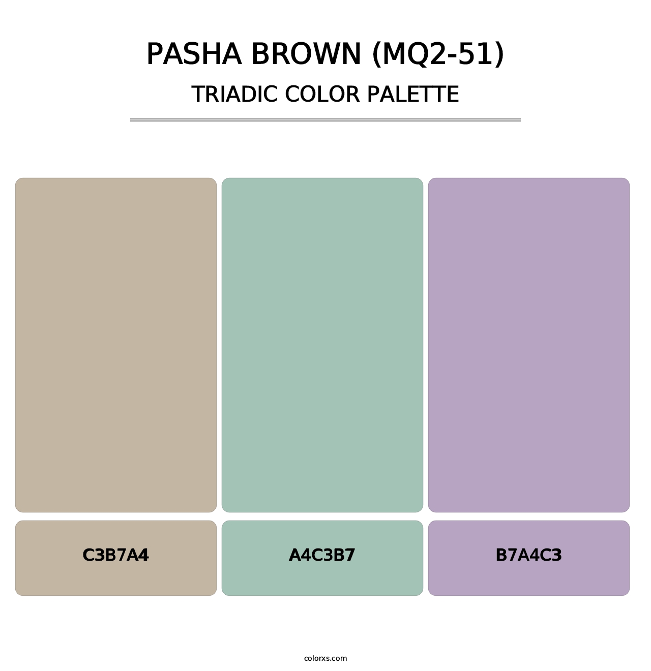Pasha Brown (MQ2-51) - Triadic Color Palette