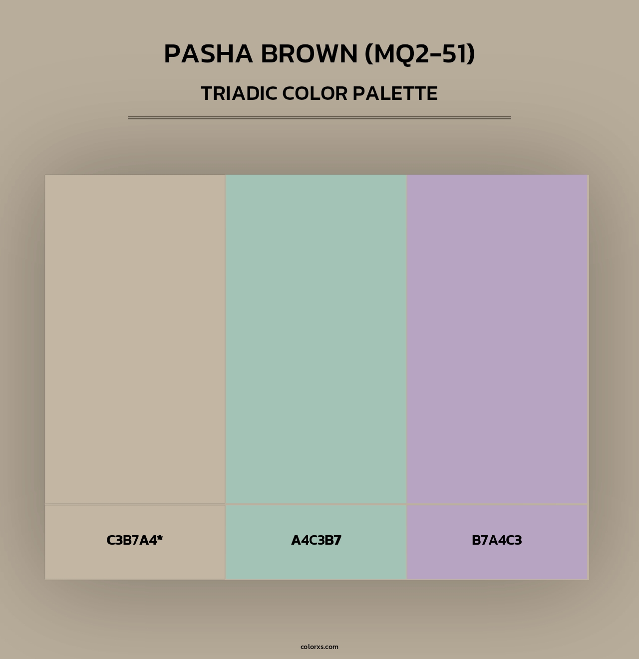 Pasha Brown (MQ2-51) - Triadic Color Palette