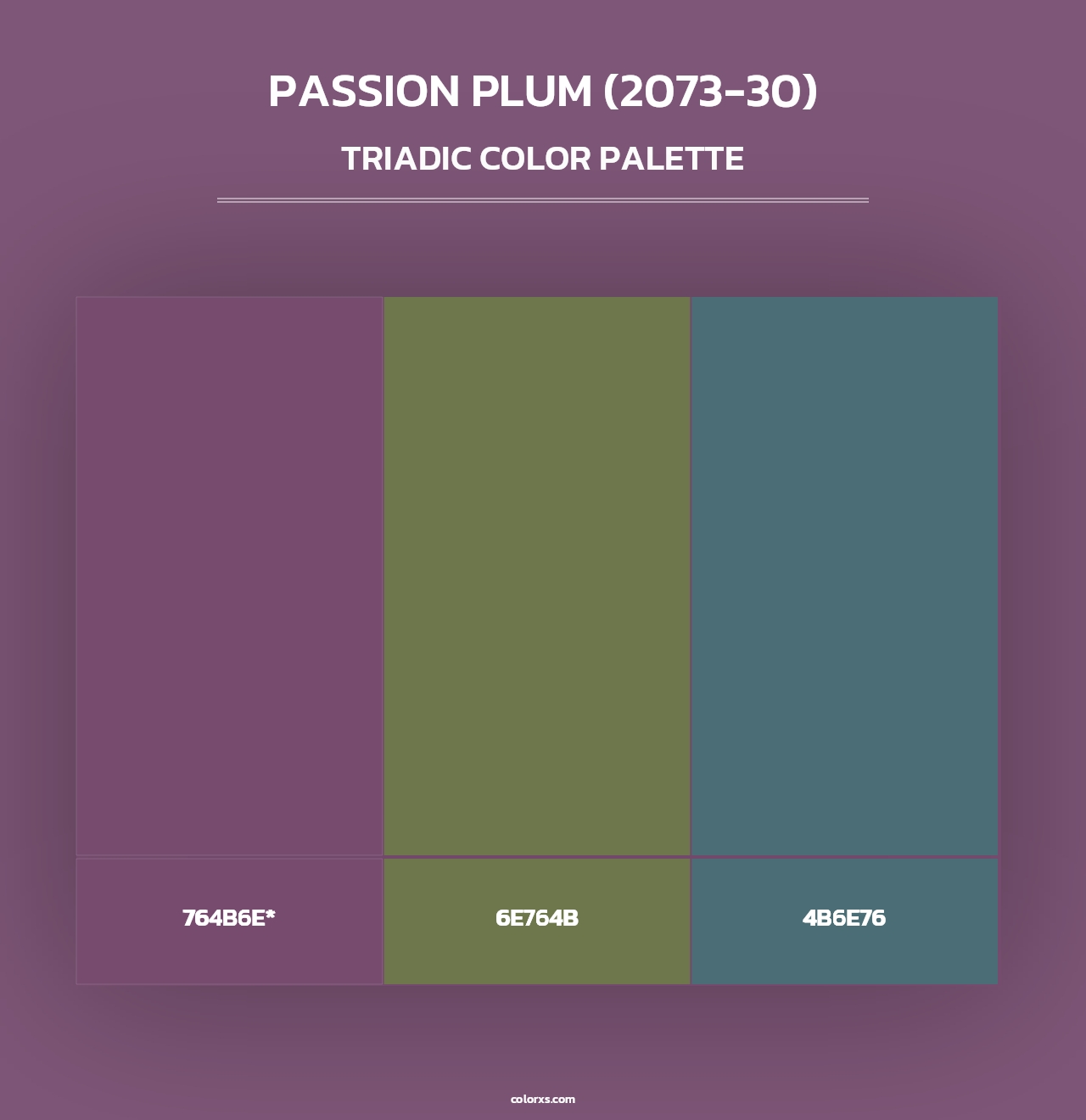 Passion Plum (2073-30) - Triadic Color Palette