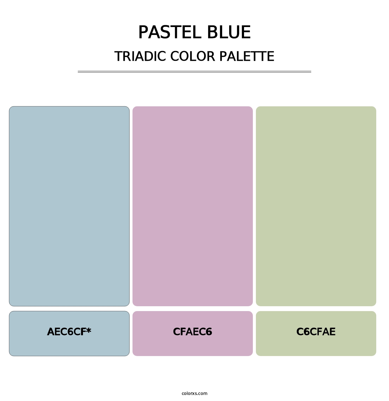 Pastel Blue - Triadic Color Palette