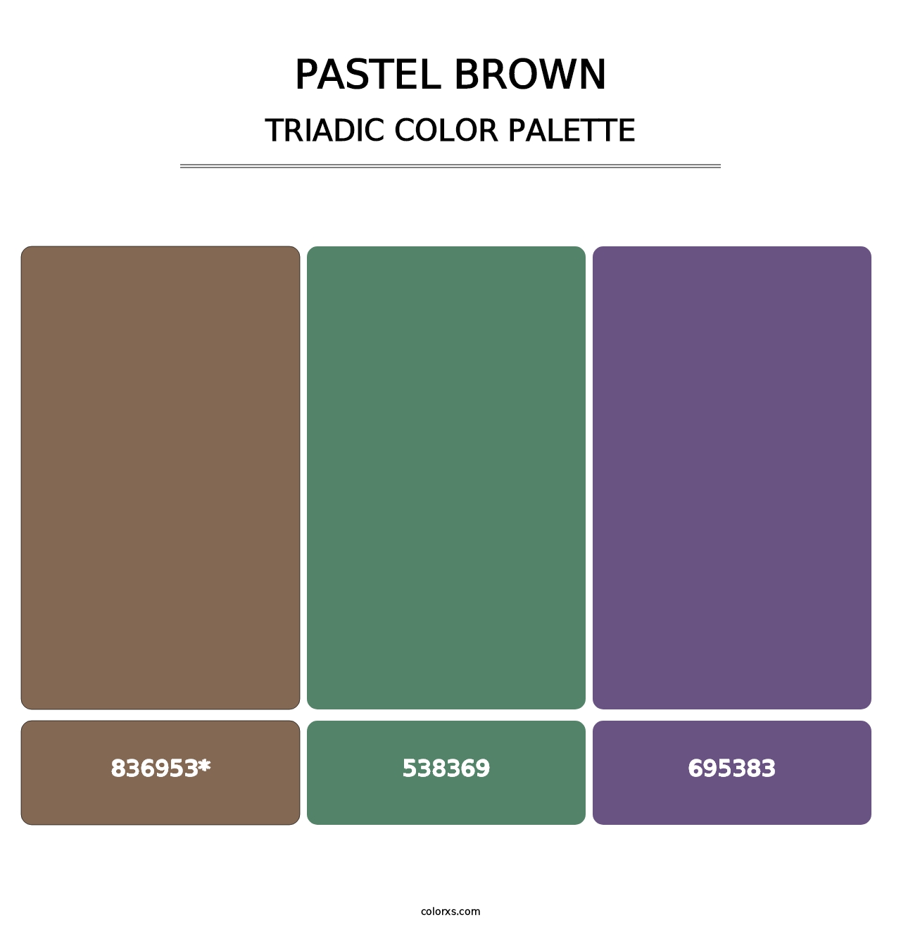 Pastel Brown - Triadic Color Palette