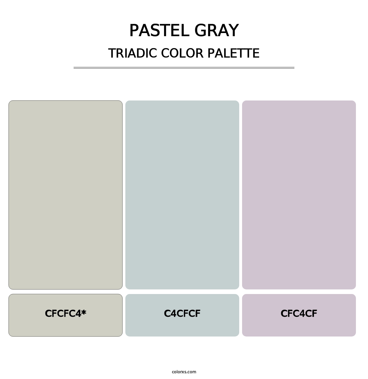 Pastel Gray - Triadic Color Palette