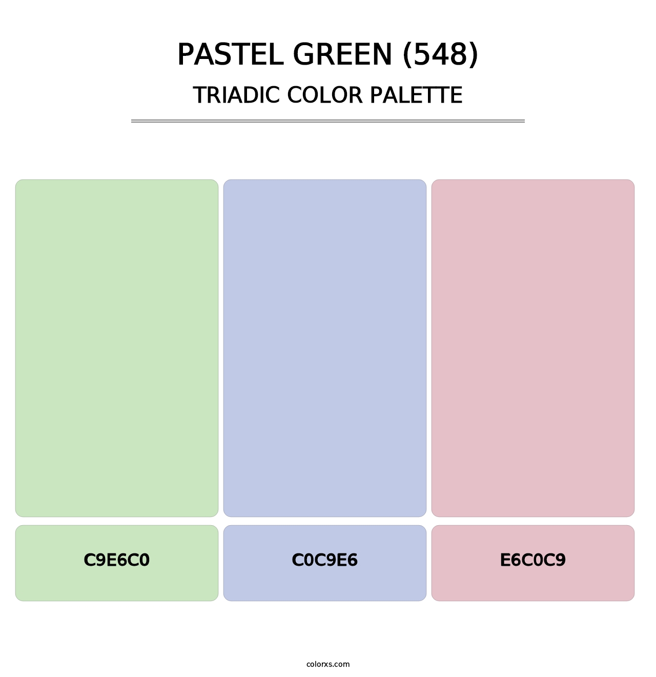 Pastel Green (548) - Triadic Color Palette