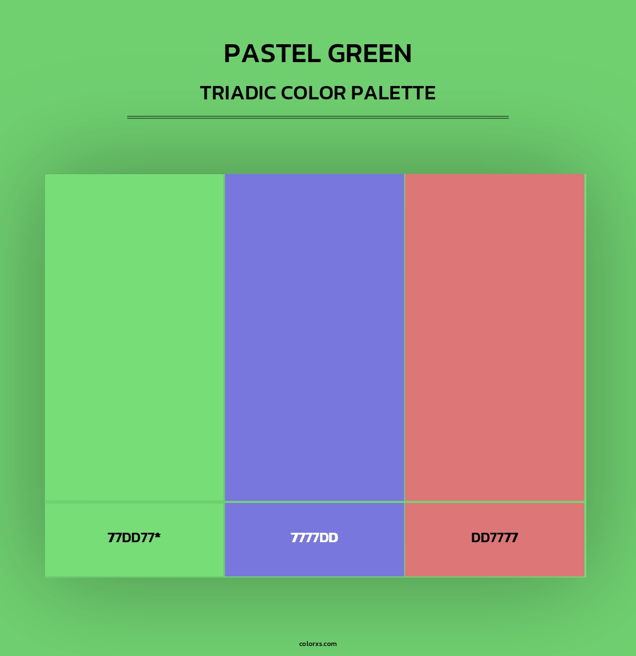 Pastel Green - Triadic Color Palette