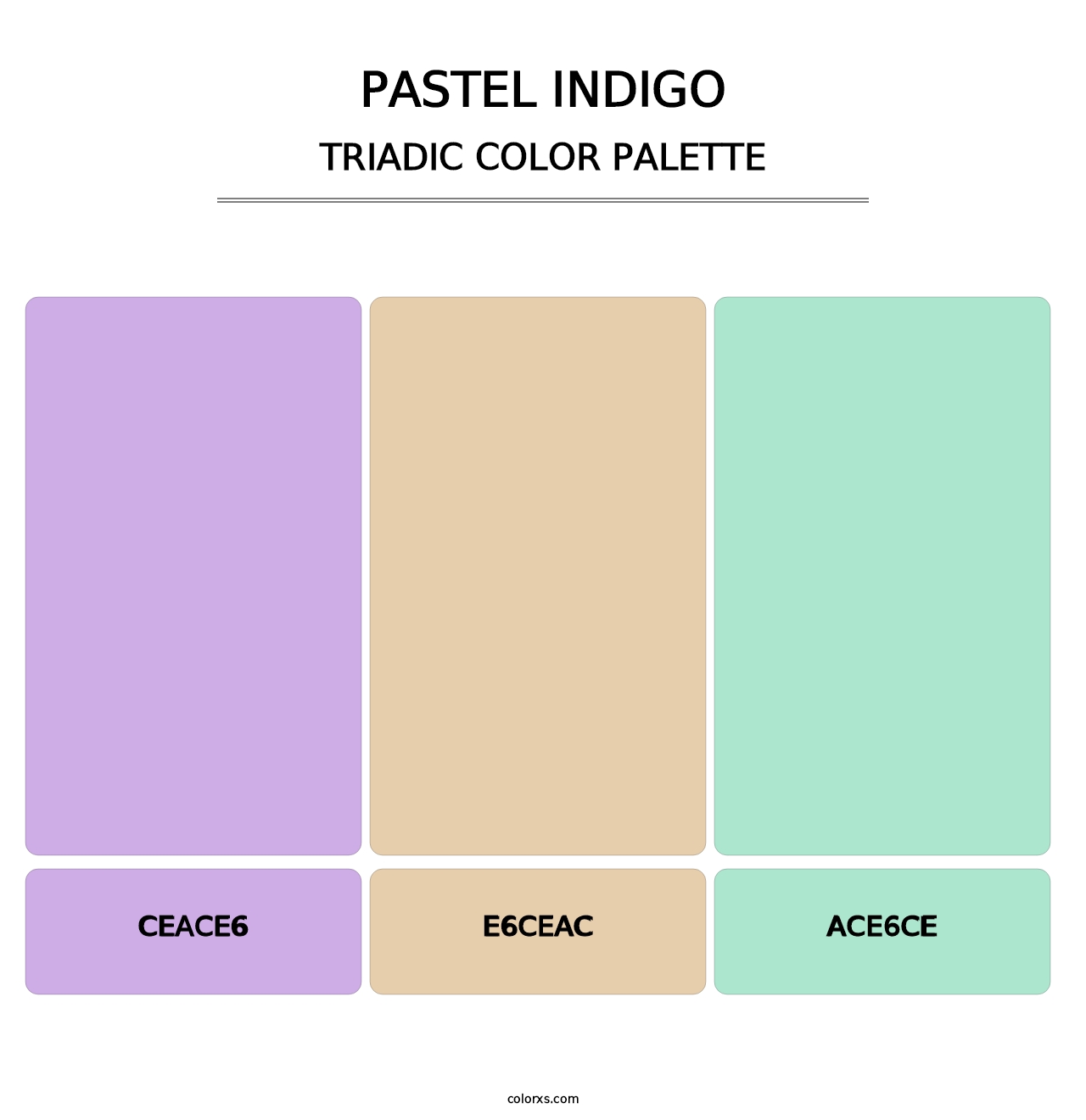 Pastel Indigo - Triadic Color Palette