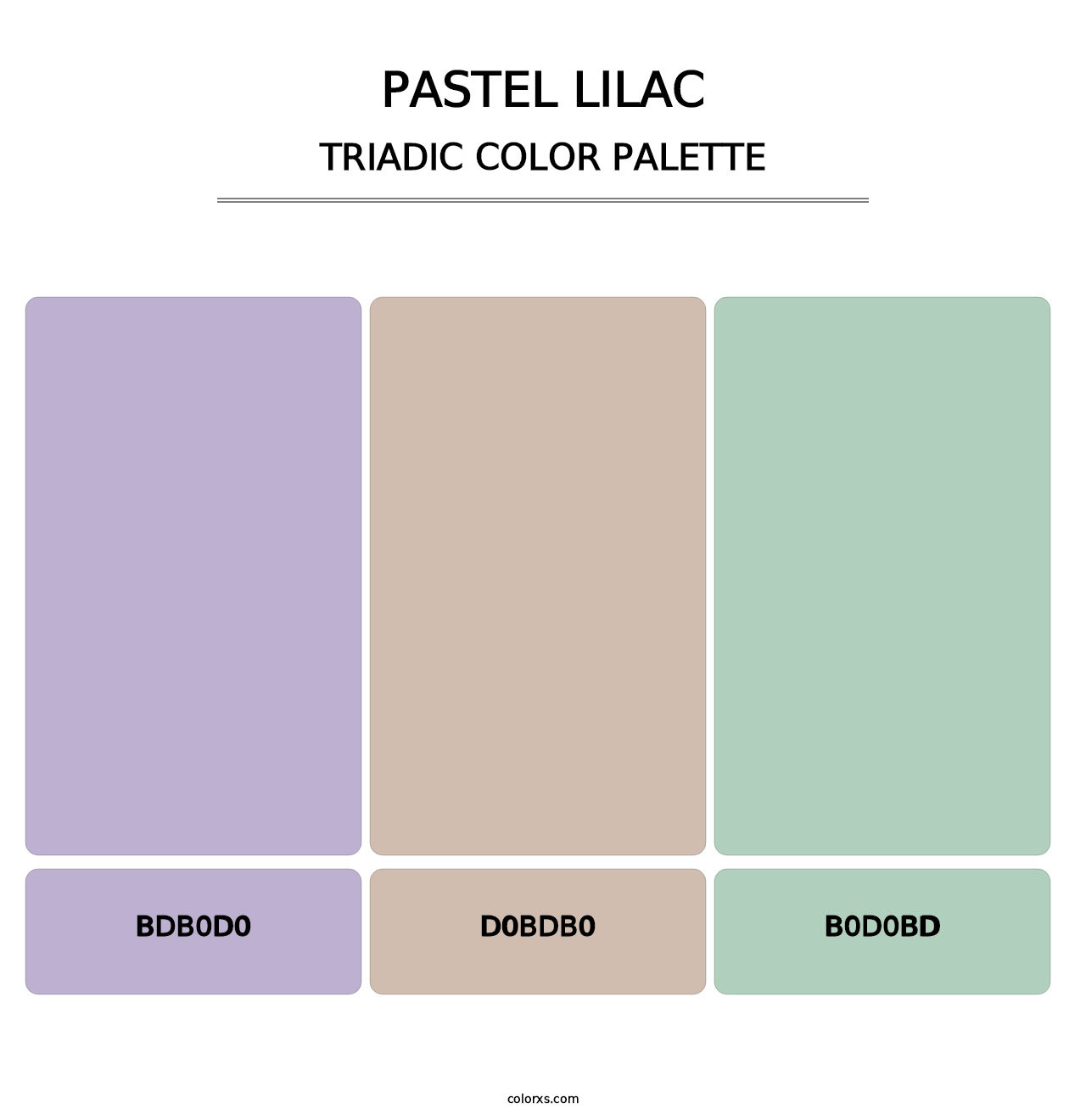 Pastel Lilac - Triadic Color Palette