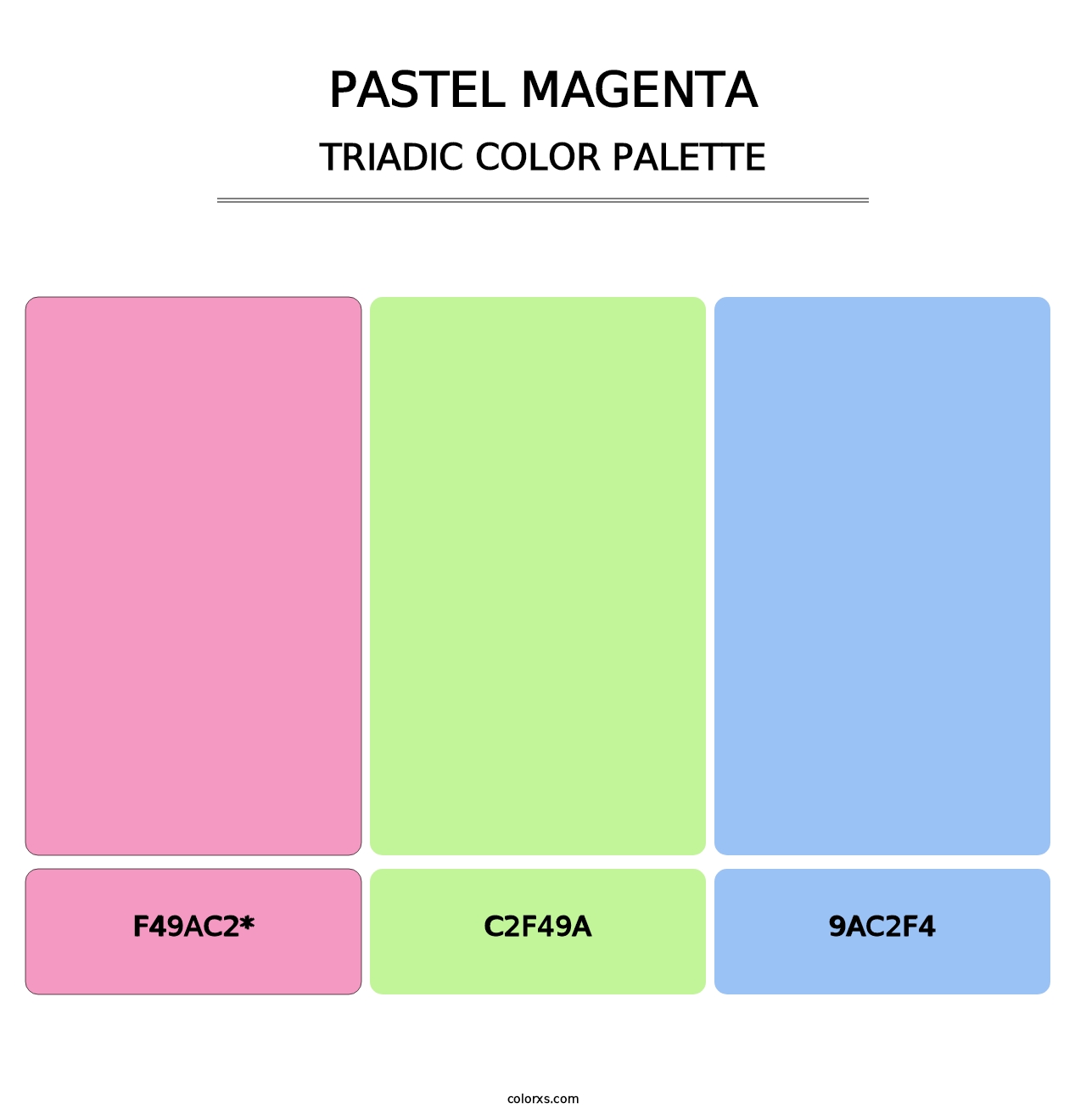 Pastel Magenta - Triadic Color Palette