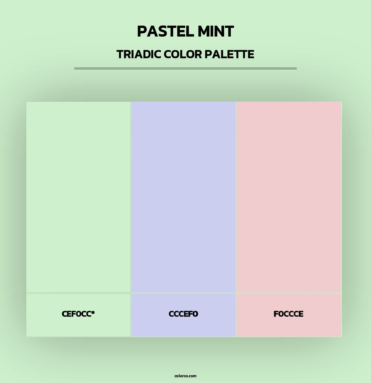 Pastel Mint - Triadic Color Palette
